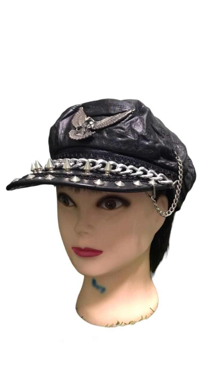 Mari's Rock Maris Rock Punk Rockabilly leather Hat Size ONE SIZE - 1 Thumbnail