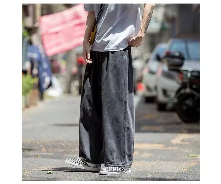 Japanese Brand × Vintage straight baggy jeans Size US 36 / EU 52 - 3 Thumbnail