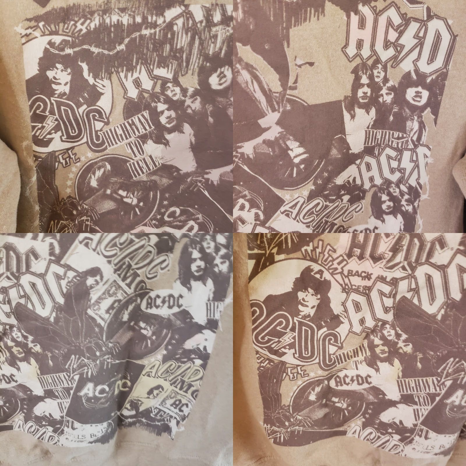 Vintage AC/DC Hoodie Sweatshirt Unisex M Beige Band Member Scene Back, Pockets Graphic Print Hoodie, AC/DC, Beige, M, Unisex Adults Size US M / EU 48-50 / 2 - 10 Thumbnail
