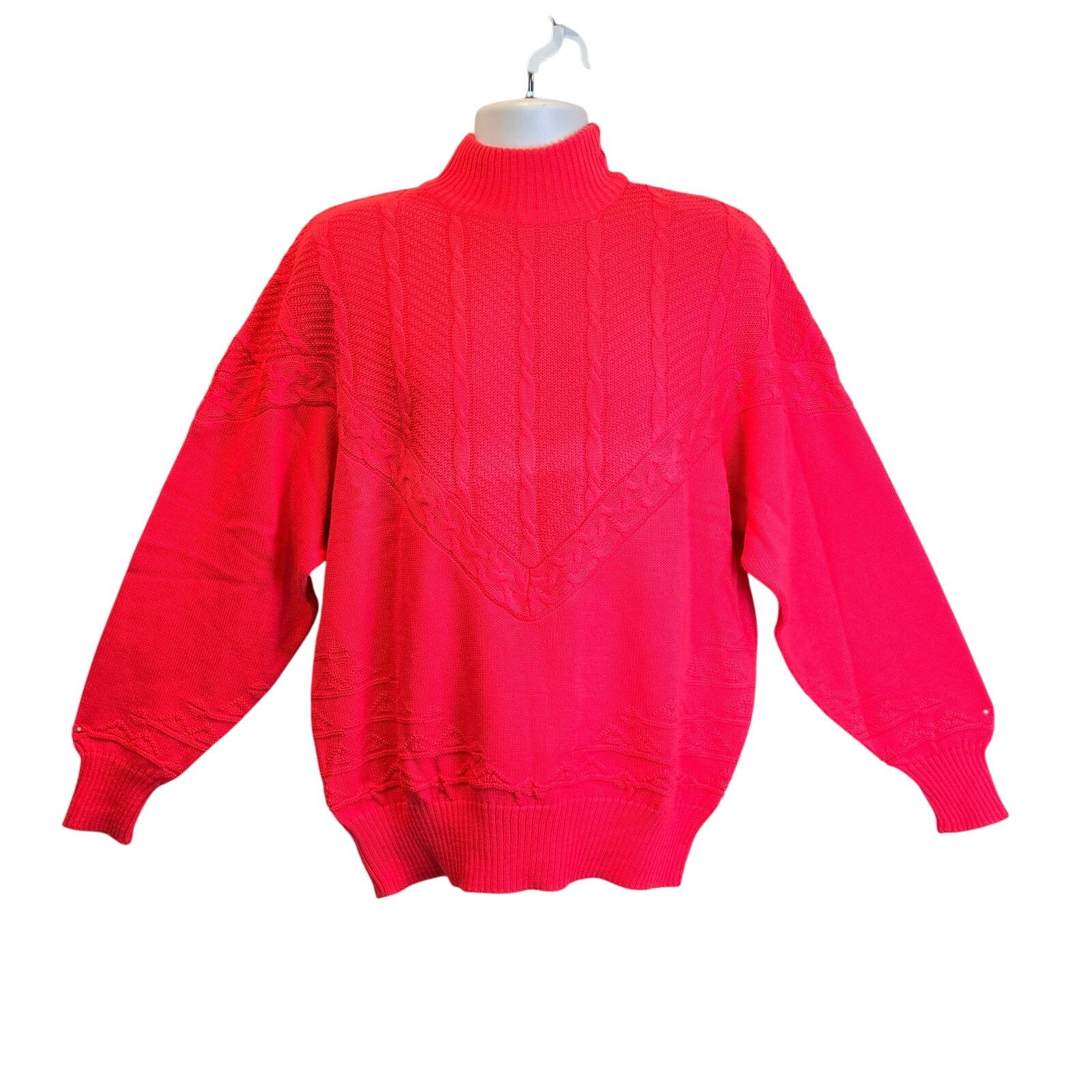 Vintage VINTAGE 80s OSSI Skiwear Neon Pink Ski Sweater Size Large Size L / US 10 / IT 46 - 1 Thumbnail