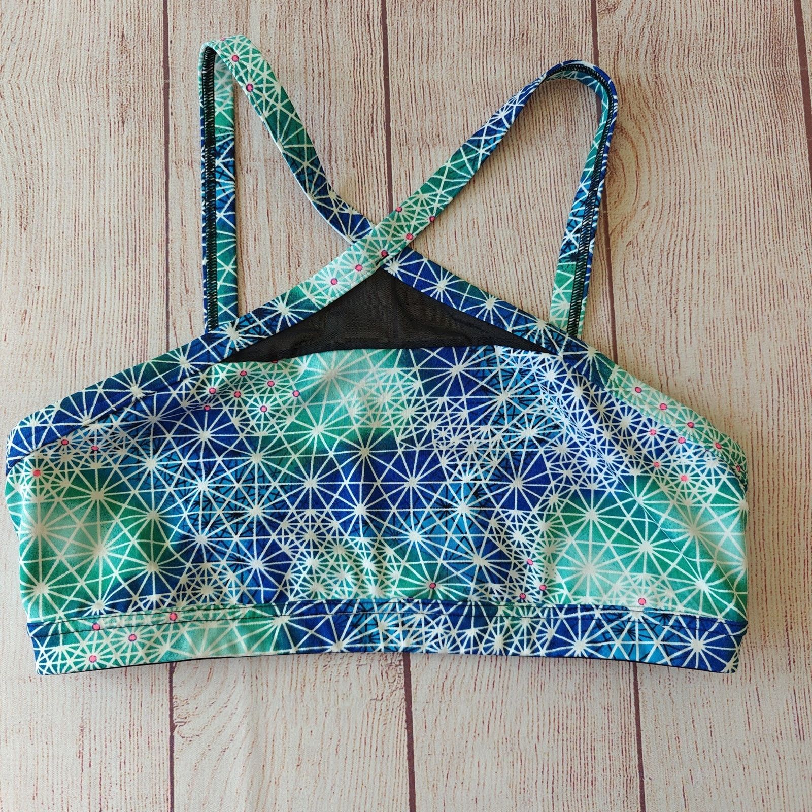 Victoria's Secret VS Victoria Sport starburst cross neck sports bra sz M Size ONE SIZE - 6 Thumbnail
