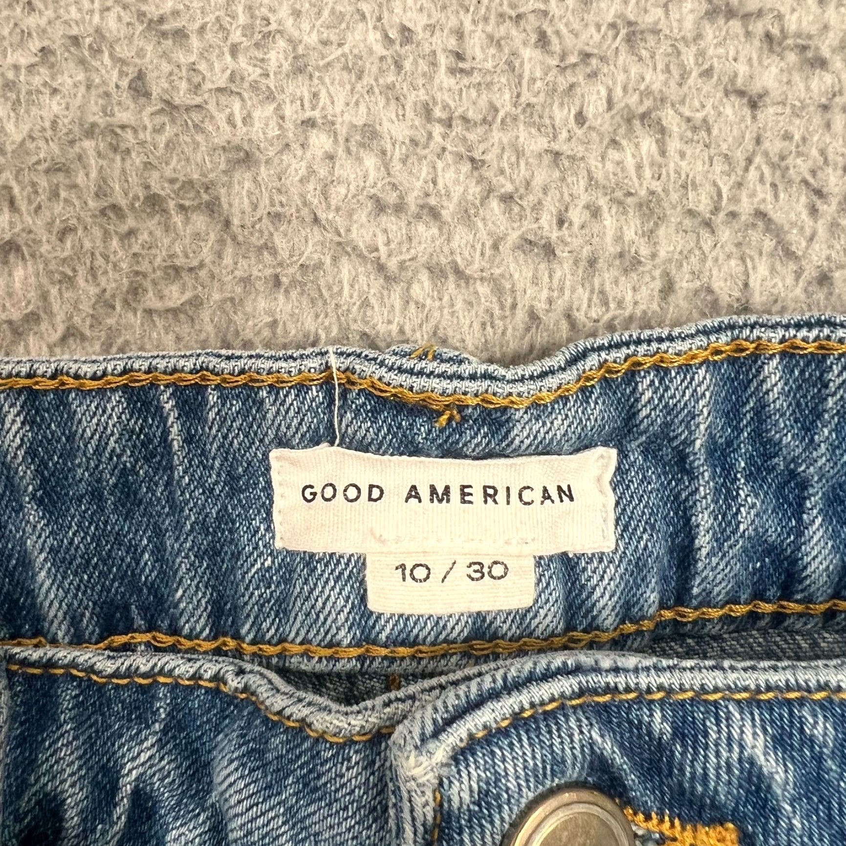 Good American VINTAGE Good American Women's High Waist Denim Shorts Size 10 Blue 90s Casual Size 32" / US 10 / IT 46 - 5 Thumbnail
