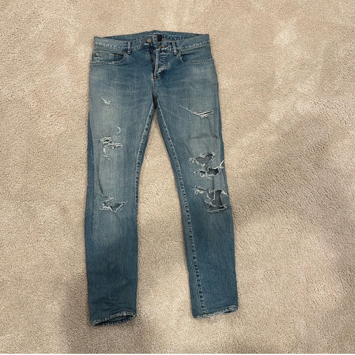 Image of Saint Laurent Paris Saint Laurent Denim in Blue, Men's (Size 31)