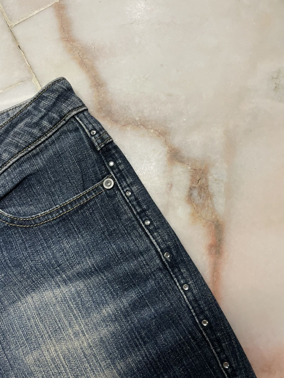 Japanese Brand 💥Bootcut💥Rare Japanese Mudwash Chrome Lace-Up bootcut Jeans Size 27" / US 4 / IT 40 - 6 Thumbnail