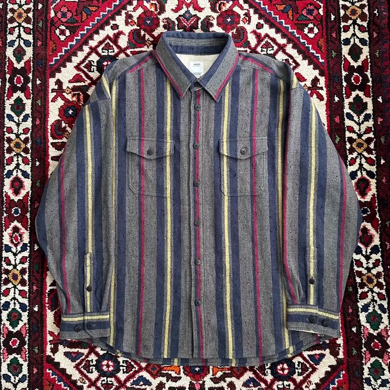 Visvim VISVIM Lumber Long Sleeve Striped Shirt Size US M / EU 48-50 / 2 - 1 Thumbnail