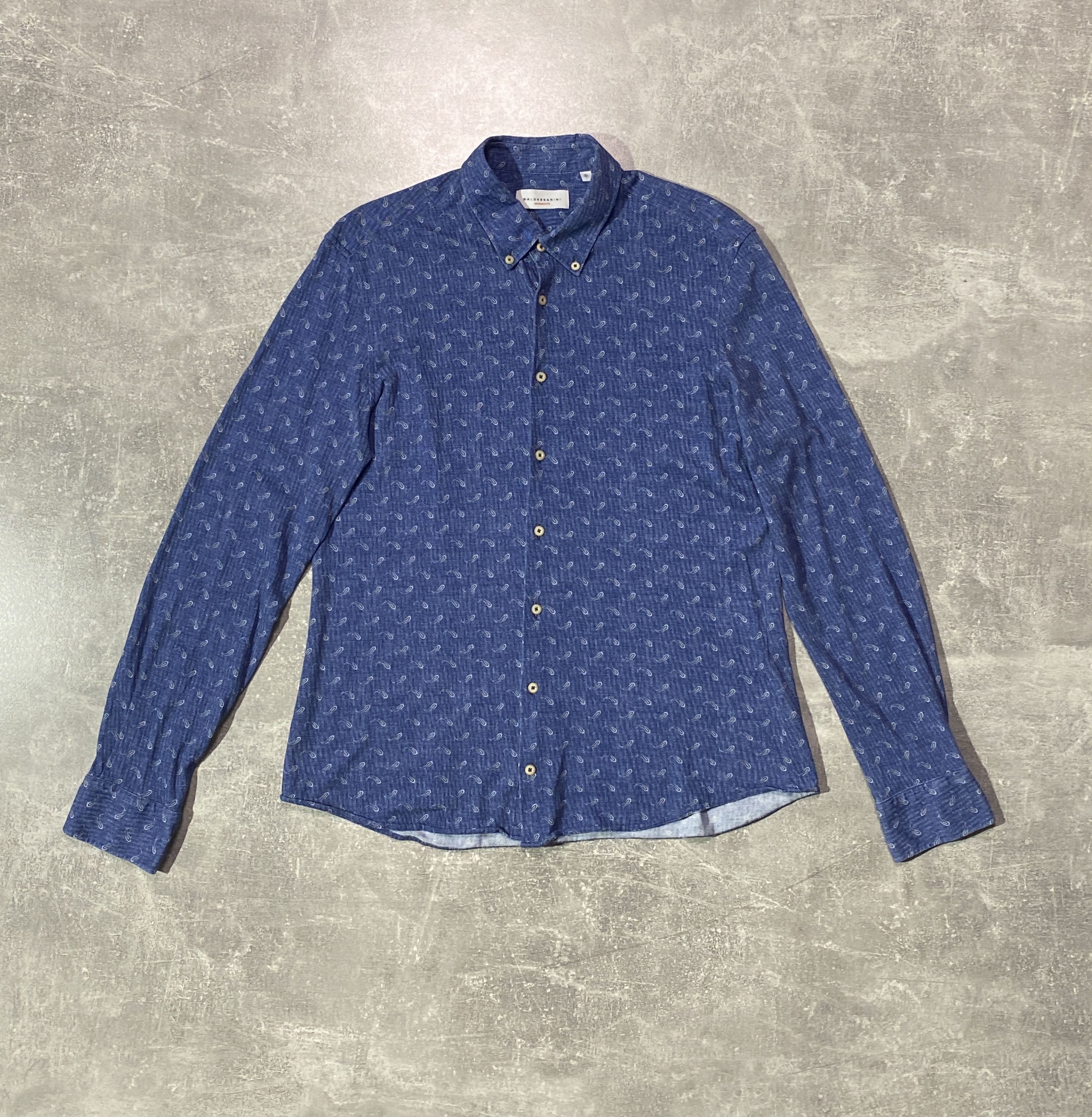 Baldessarini Baldessarini canvas monogram print shirt Size US M / EU 48-50 / 2 - 1 Thumbnail