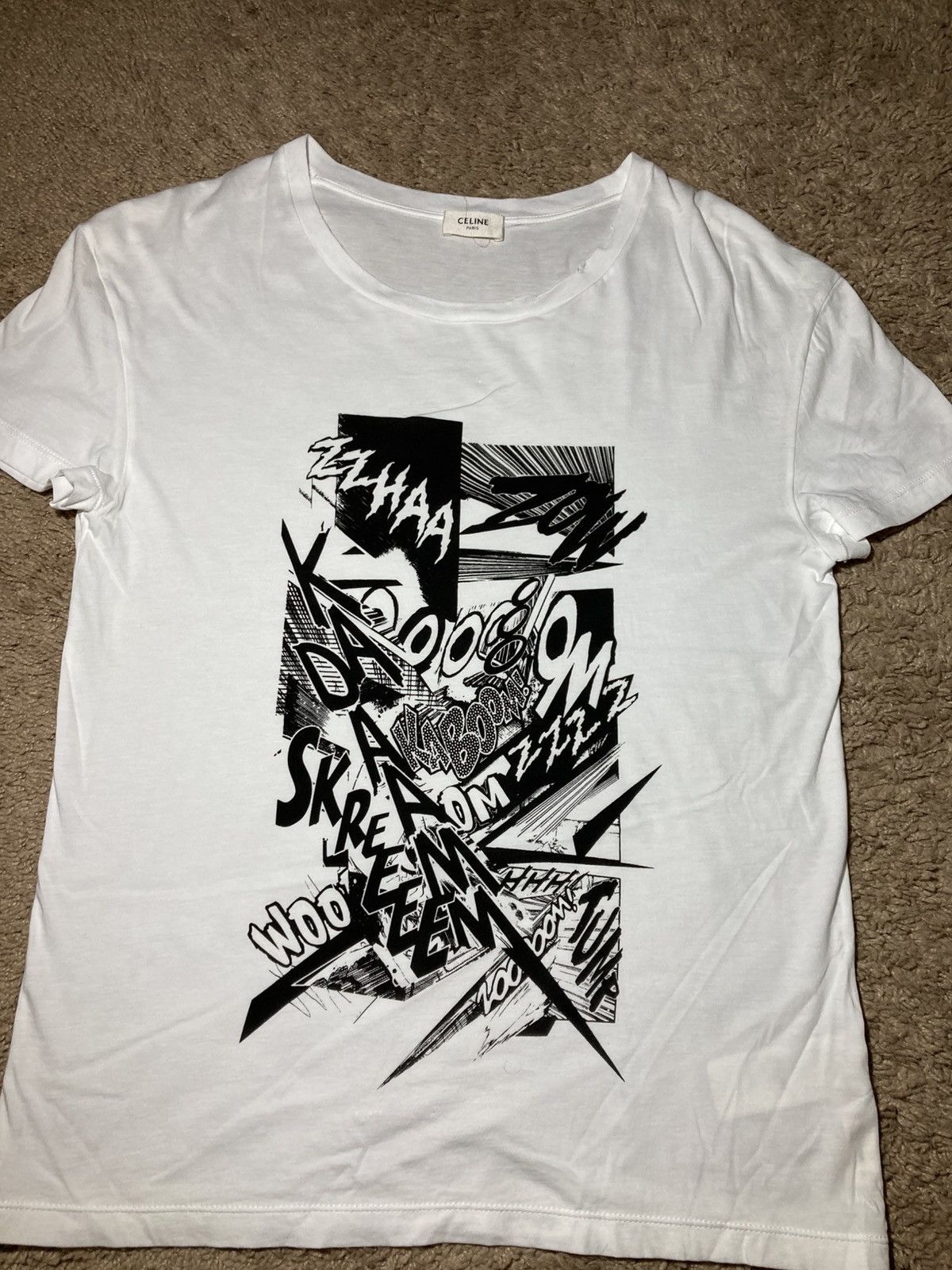 Celine × Hedi Slimane SS19 Celine Christian Marclay Kaboom Klak Artist Hedi 2019 Size US XS / EU 42 / 0 - 2 Thumbnail