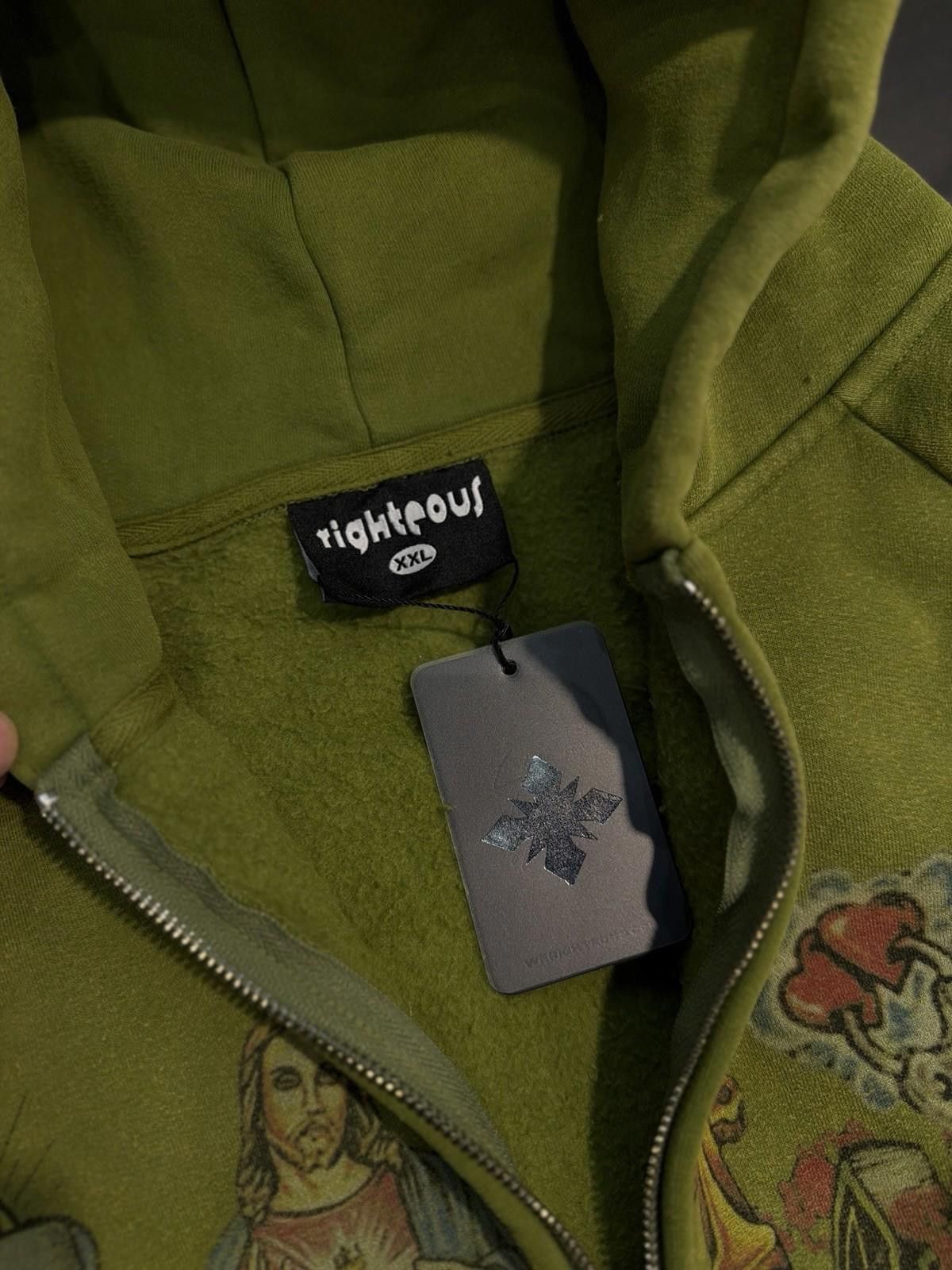 Other XXL- We Are Righteous Green Zip Up Jesus Hoodie Size US XXL / EU 58 / 5 - 7 Thumbnail