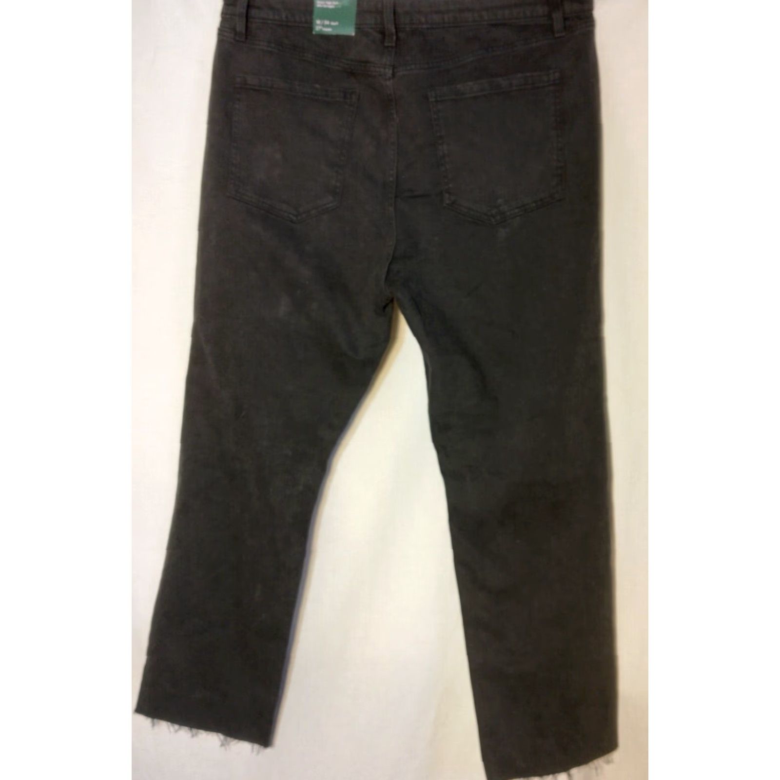 Vintage Wild Fable Jeans Women 18 34x27 Black Super High Rise Slim Straight Distressed Size 40" / US 18 - 2 Thumbnail