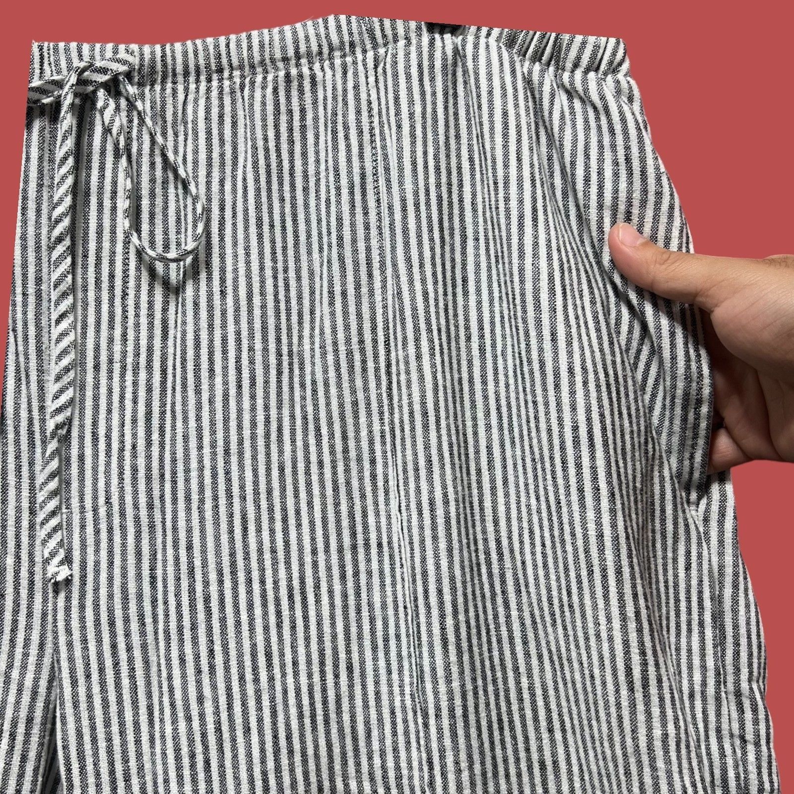 Other A New Day - Women's High-Rise Wide Leg Linen Pants - Black/W Size 38" / US 16 / IT 52 - 16 Thumbnail