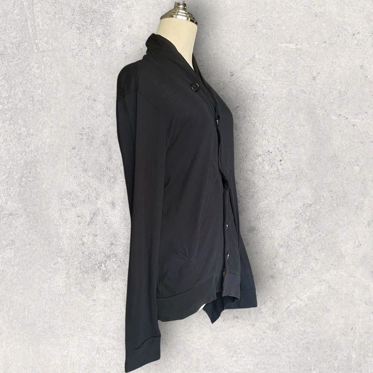 Ann Demeulemeester 2000’s Asymmetric Jersey Cotton Jacket Size S / US 4 / IT 40 - 9 Thumbnail
