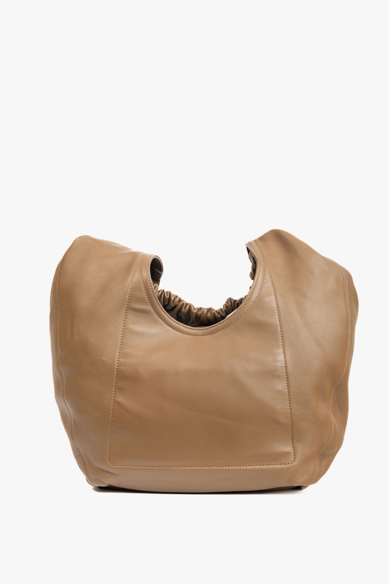Loewe Loewe Squeeze Medium Oak Leather Shoulder Bag Size ONE SIZE - 4 Thumbnail