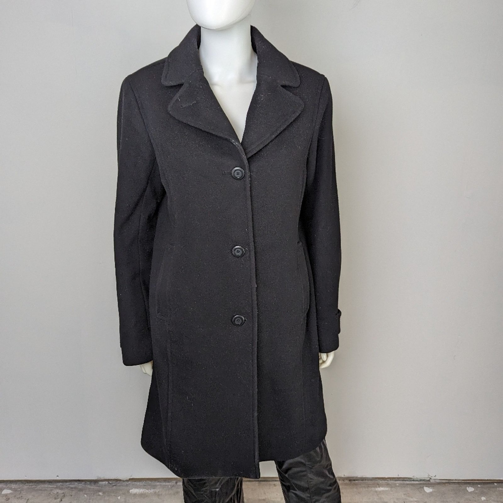 L.L. Bean L.L. Bean Women's Classic Lambswool Polo Coat 14R Size XL / US 12-14 / IT 48-50 - 3 Thumbnail