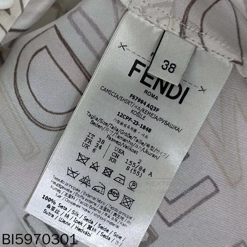 Fendi Fendi Printed Silk Shirt Size XS / US 0-2 / IT 36-38 - 5 Thumbnail
