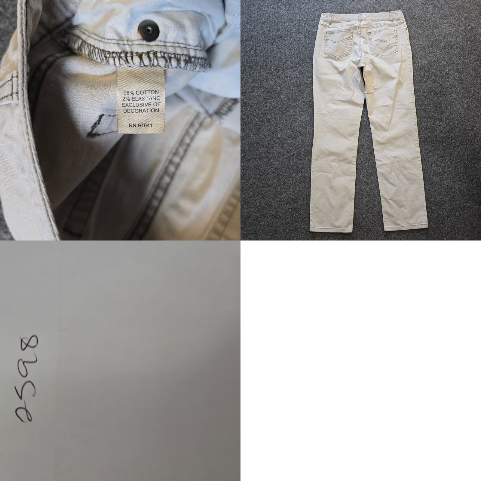 J. Jill J Jill Jeans Women 10 White Denim Slim Ankle Mid Rise Classic 5-Pocket Zipper Button Grayish-white Vintage? No Size 32" / US 10 / IT 46 - 8 Thumbnail