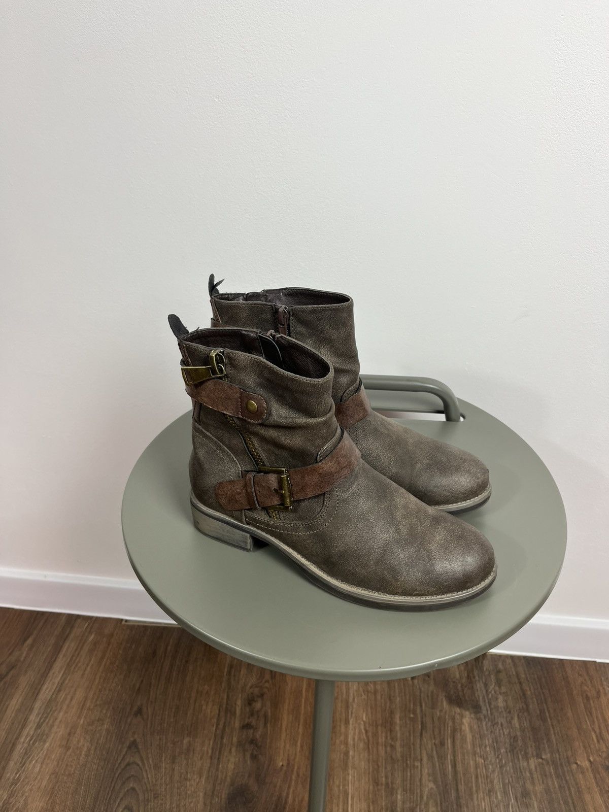 Other Avant Garde Brown Faux Leather Boots Buckle EU 37 Size US 7 / IT 37 - 1 Thumbnail