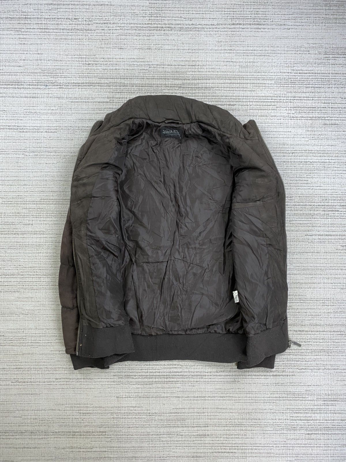 14th Addiction × Vintage × Von Dutch Vintage Von Dutch Brown Puffer Down Zipper Jacket Size US M / EU 48-50 / 2 - 5 Thumbnail