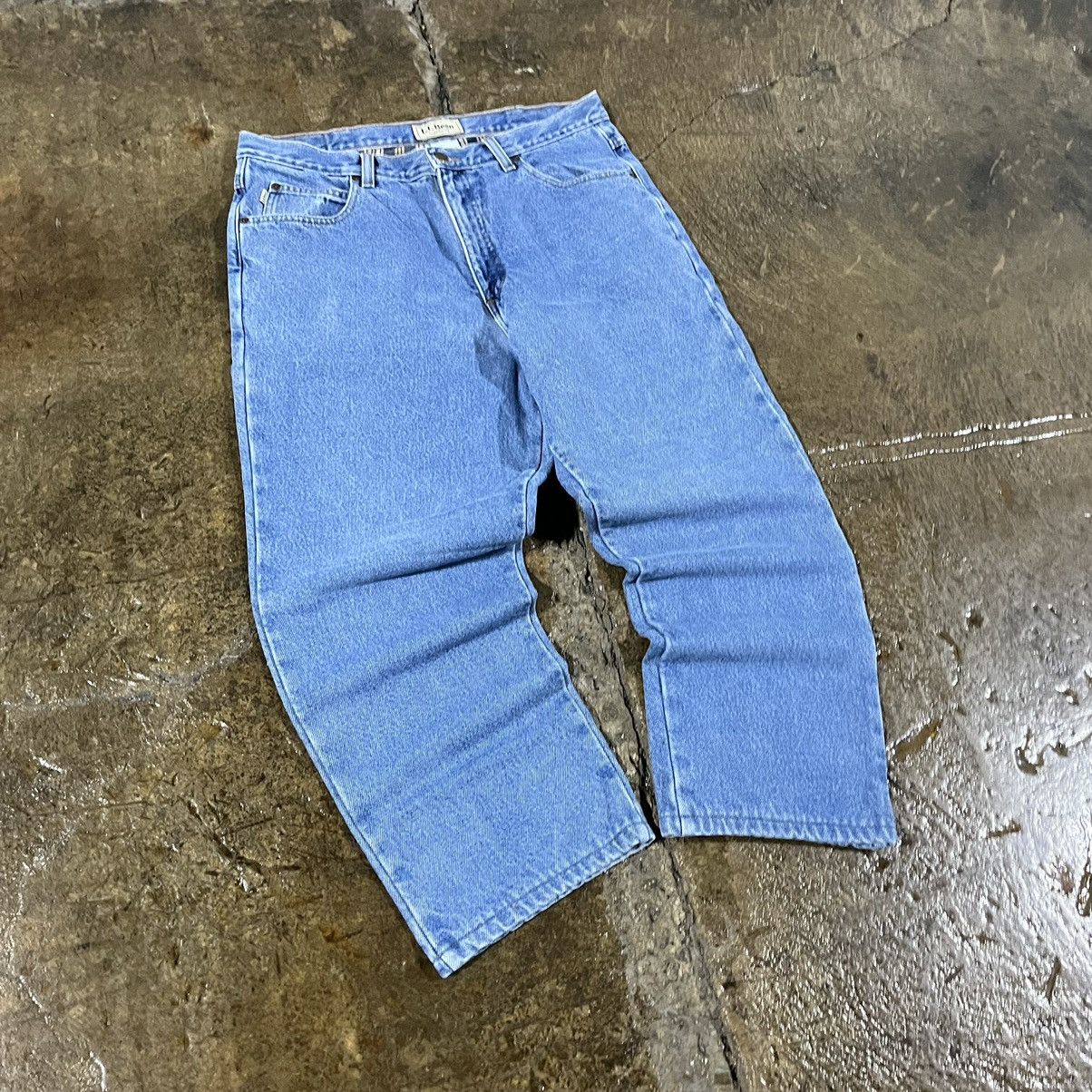 Carhartt × L.L. Bean × Vintage Crazy Vintage LL Bean Flannel Lined Essential Workwear Jeans Size US 34 / EU 50 - 6 Thumbnail