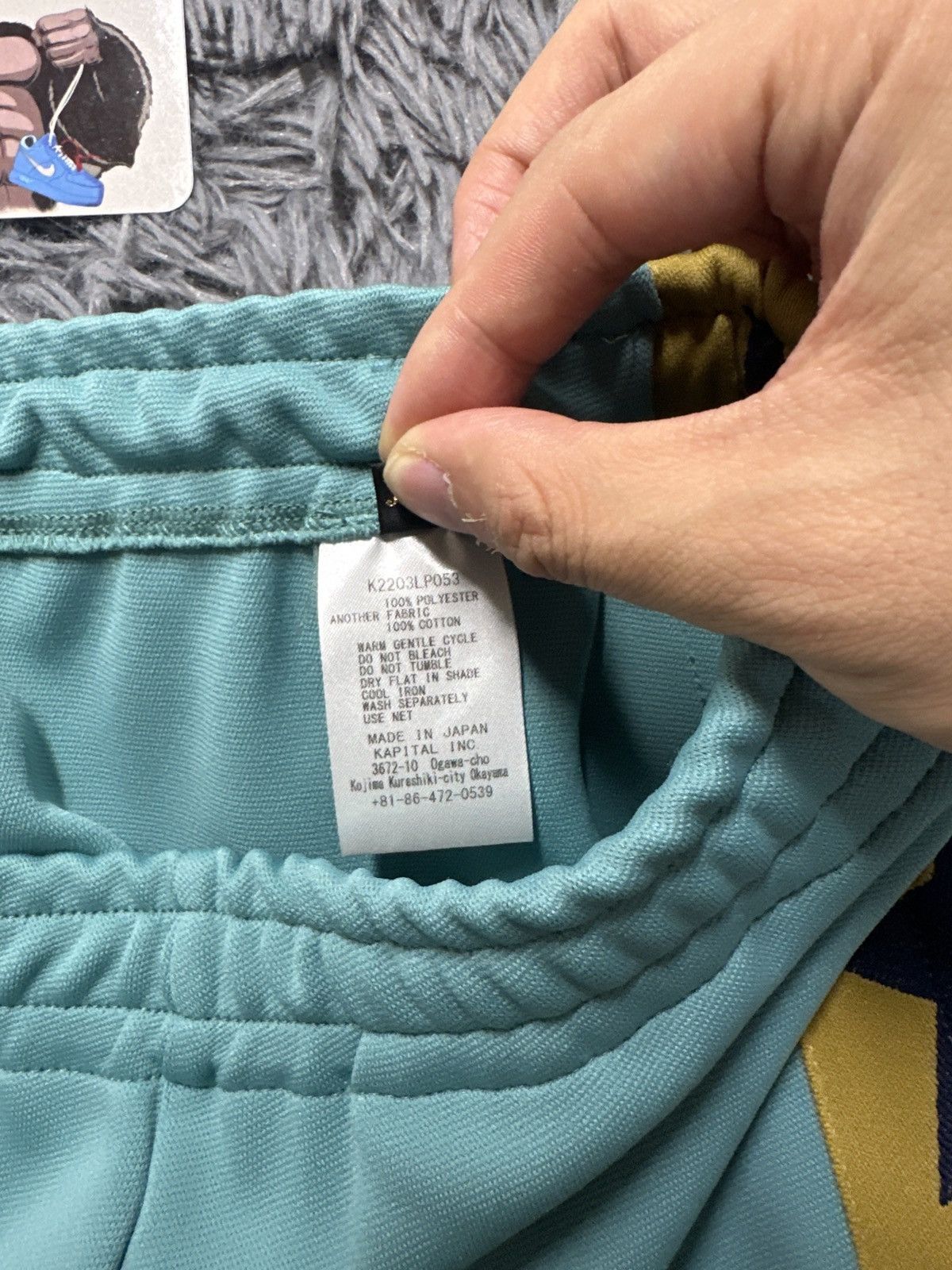 Kapital Kapital Jersey Stunt Man & Woman Track Pants Turquoise Size US 36 / EU 52 - 6 Thumbnail