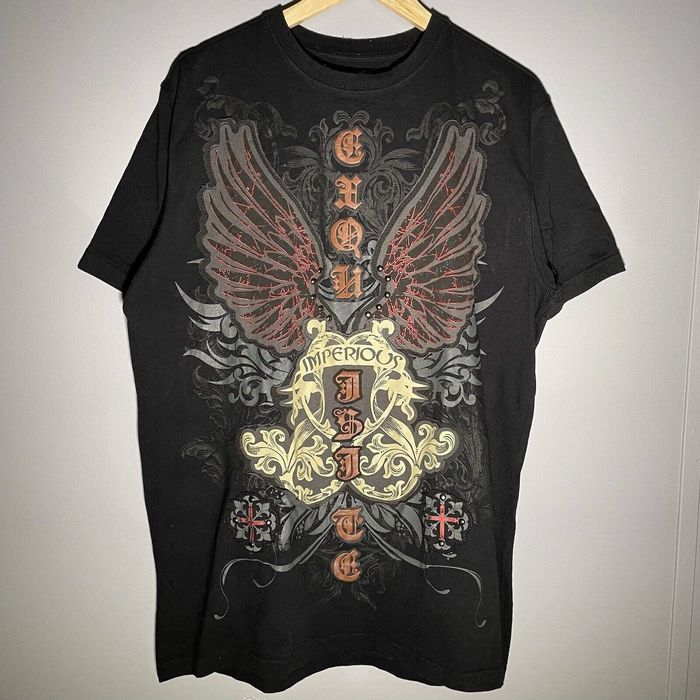 Y2K gem studded wing crop main image 1