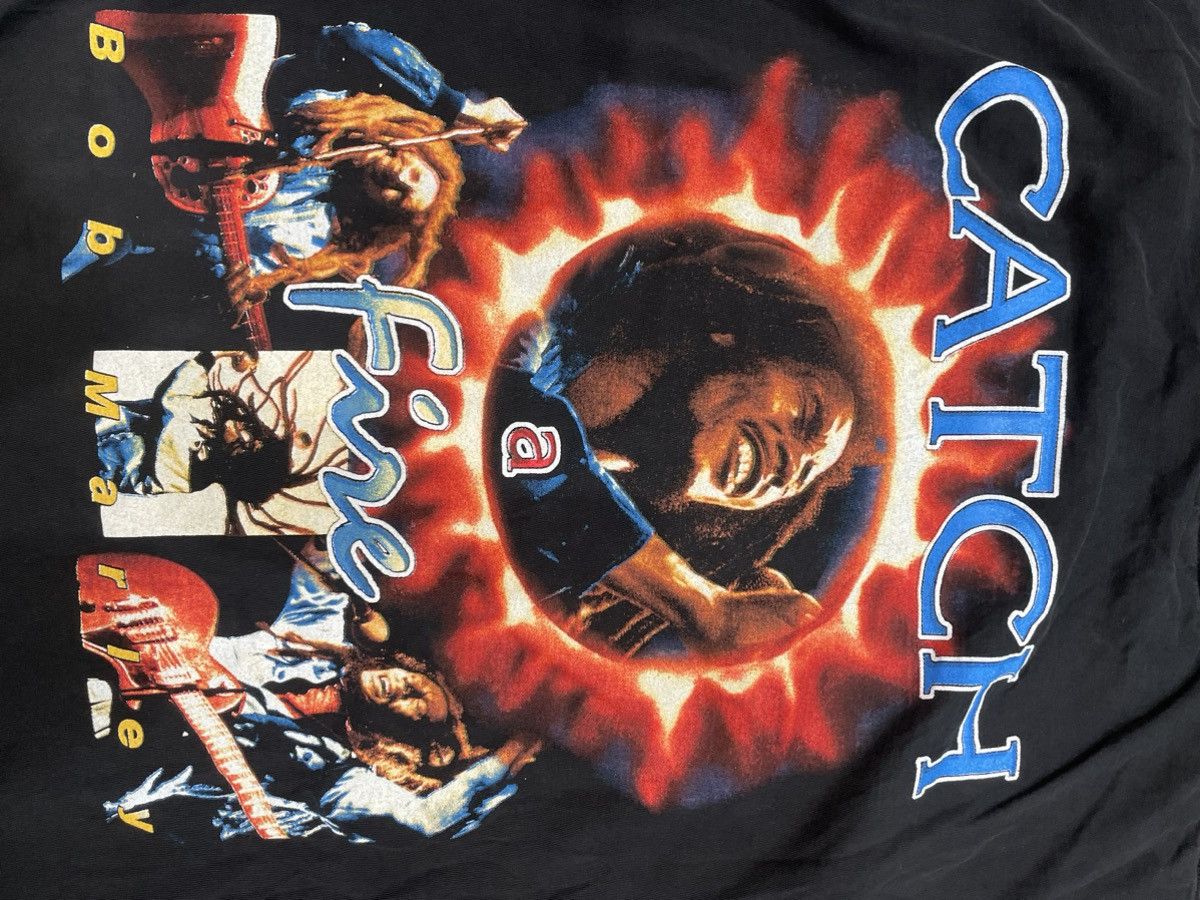 Vintage Vintage bob marley catch a fire double print original 2xl Size US XXL / EU 58 / 5 - 10 Thumbnail
