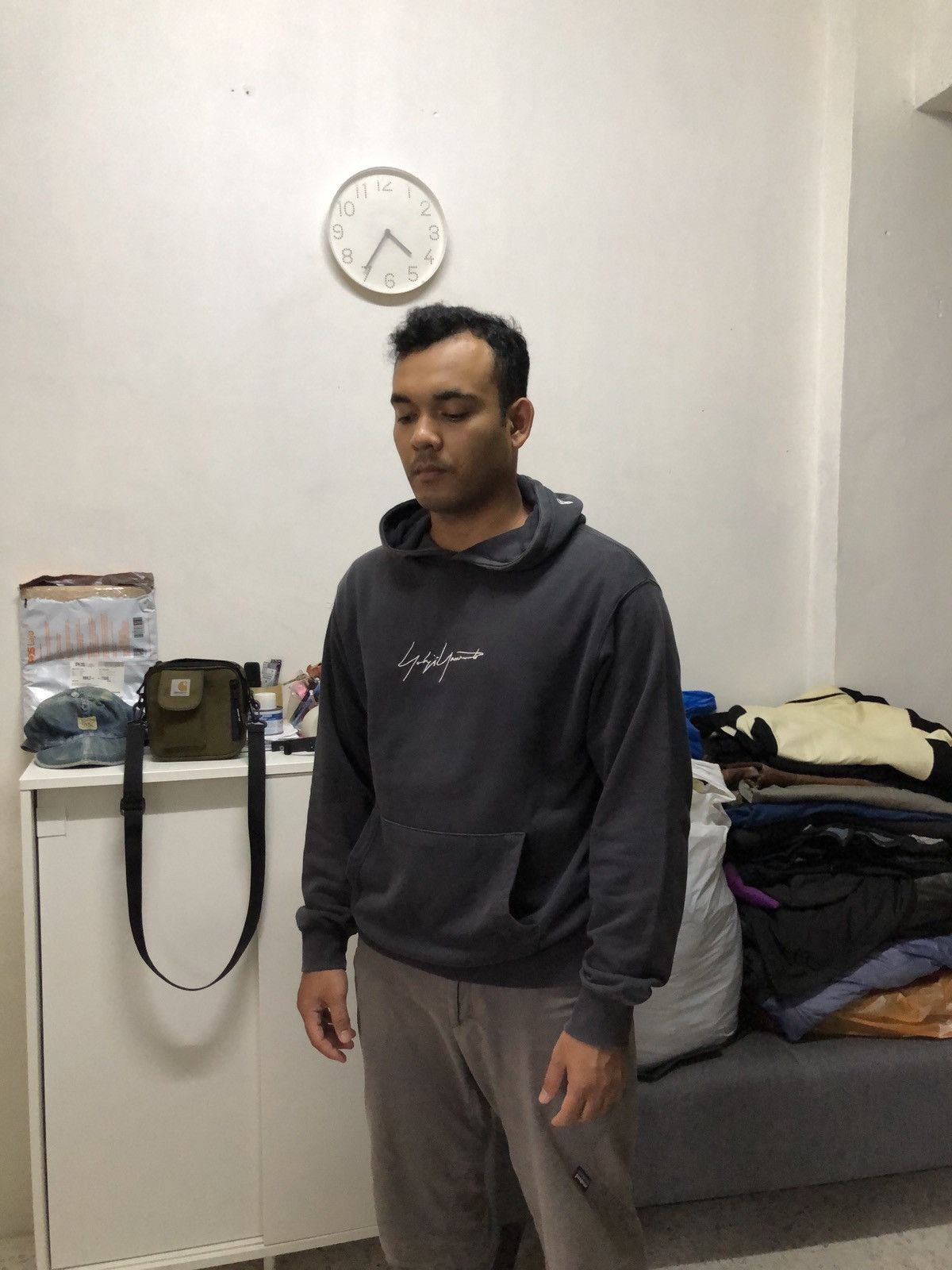 Yohji Yamamoto Rare❗️Yohji Yamamoto x New Era Embroidery Hoodie Size US L / EU 52-54 / 3 - 14 Thumbnail