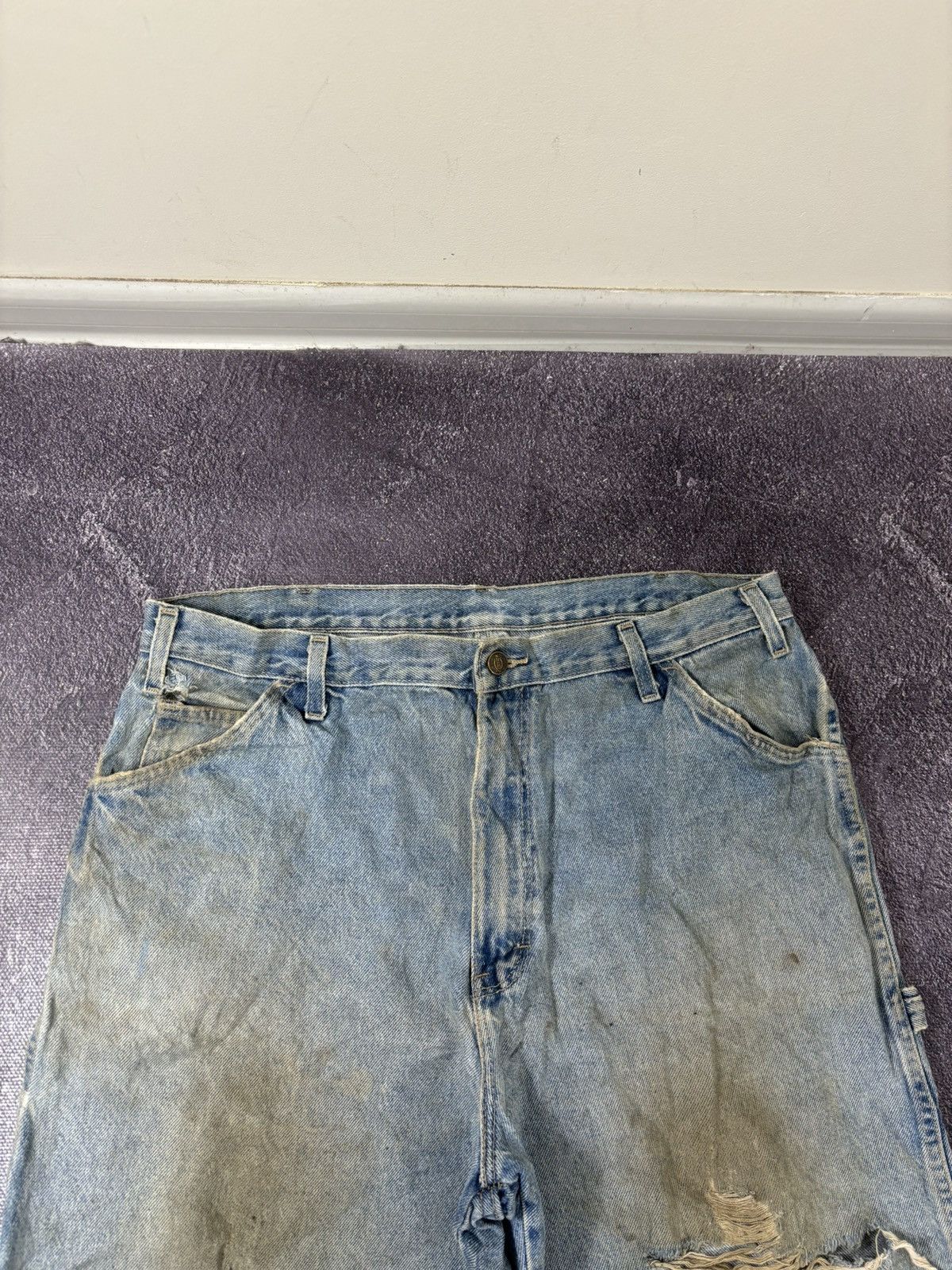 Dickies Vintage Dickies Y2K Distressed Denim Baggy Shorts Jorts Size US 38 / EU 54 - 12 Thumbnail