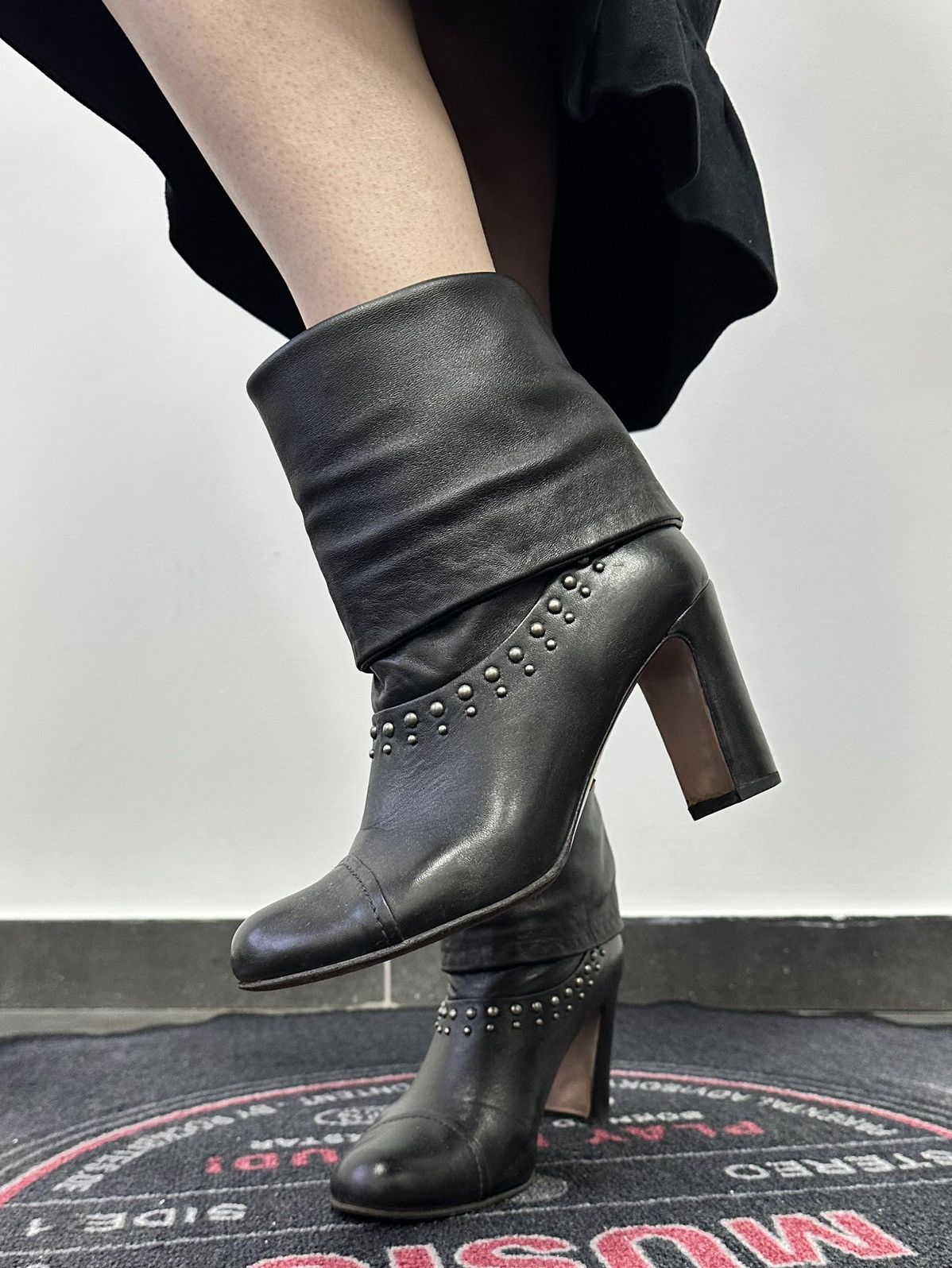 Prada Prada y2k Vintage Knee Heel Boots Size US 8 / IT 38 - 2 Thumbnail