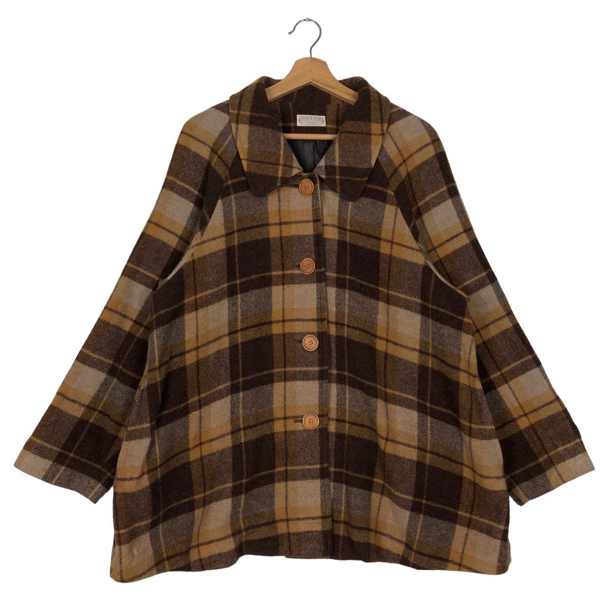 Issey Miyake 🔥90’s Tartan Design Wool Jacket Oversize Urban Issey Miyake Size US M / EU 48-50 / 2 - 1 Thumbnail