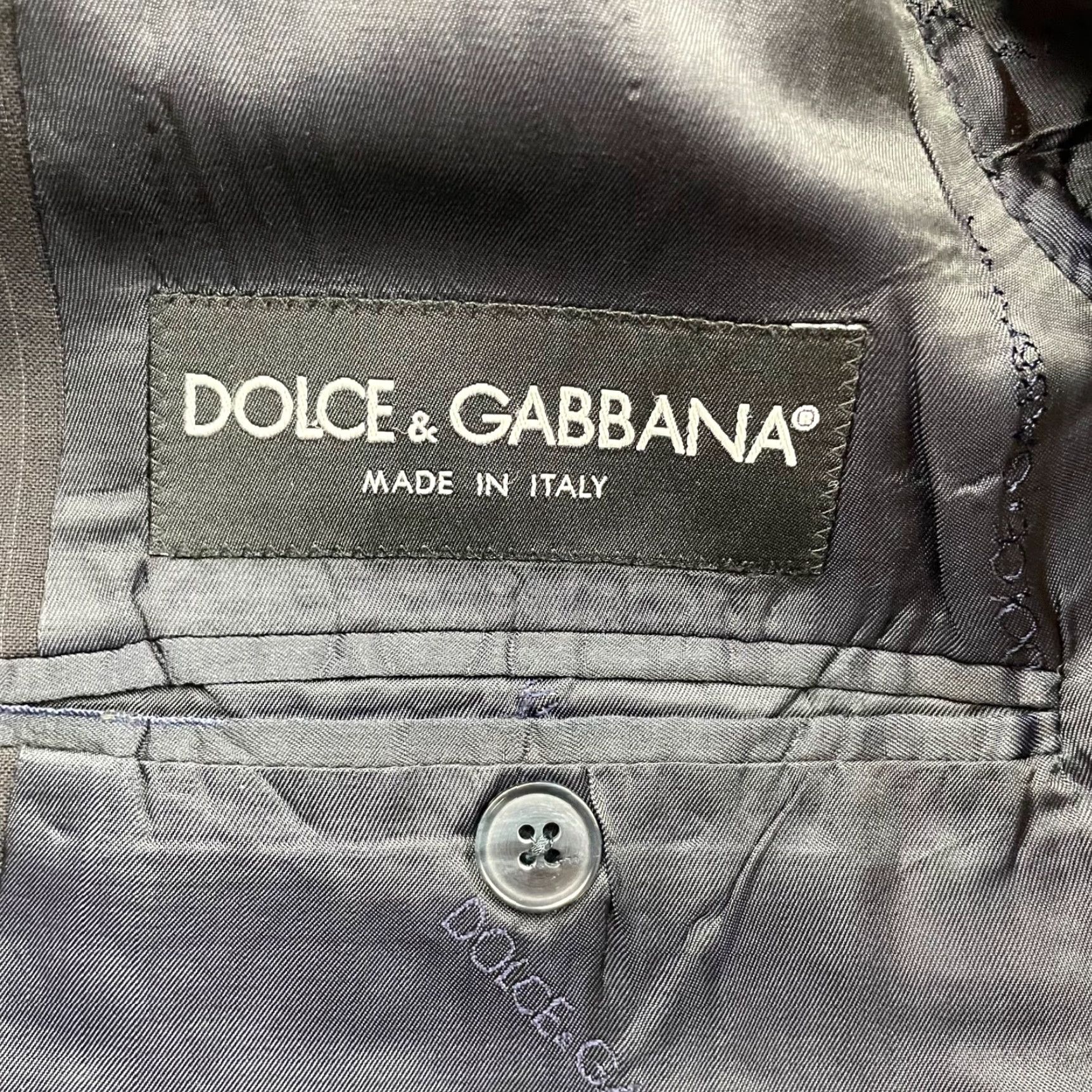 Dolce & Gabbana Dolce & Gabbana Men's 100% Wool 2-Button Blazer Dark Navy Stripe Italy 44R Size 44R - 6 Thumbnail