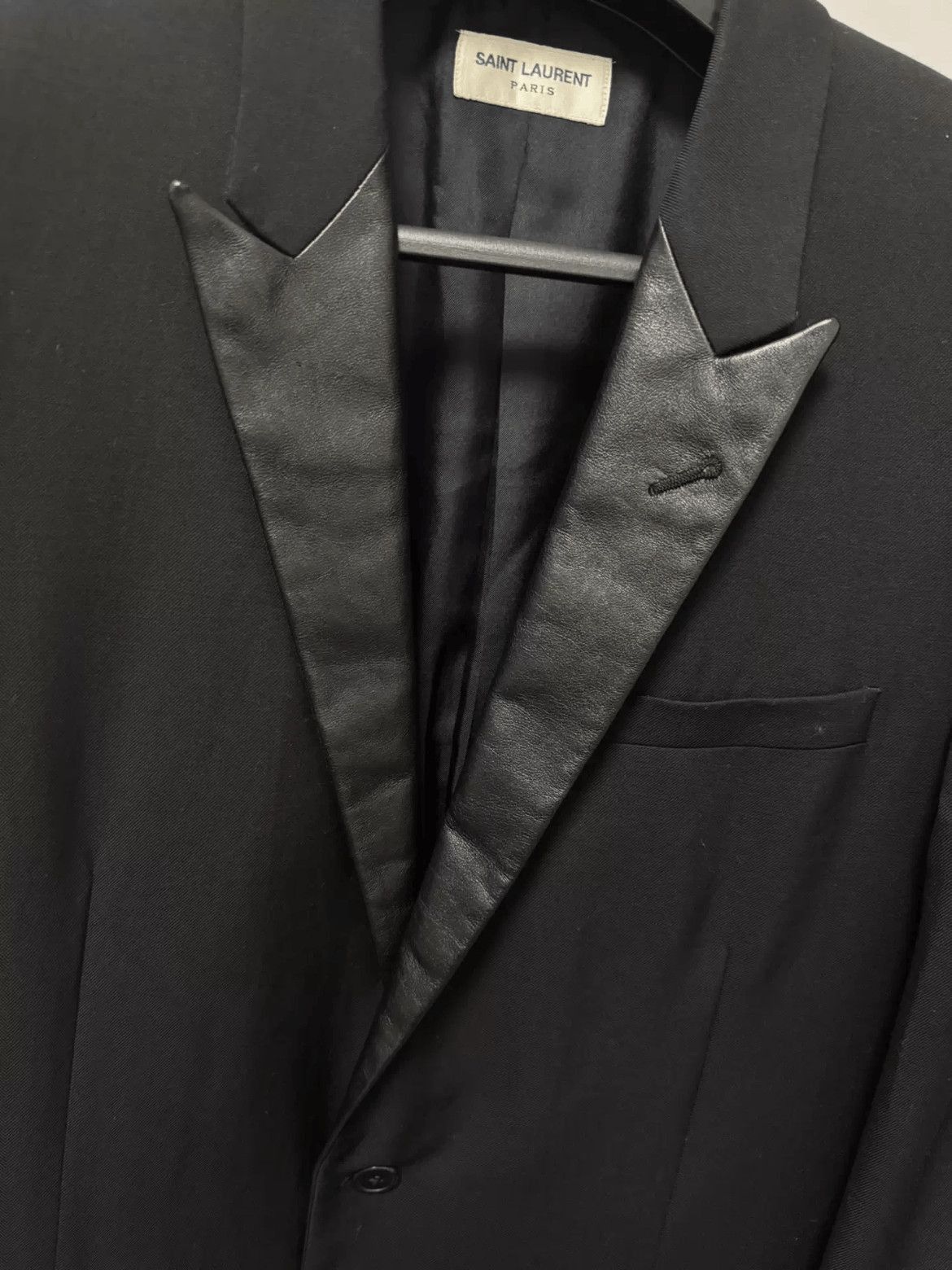 Saint Laurent Paris Sz 52 Saint Laurent Paris by Hedi 14SS Leather Joint Jacket Size US L / EU 52-54 / 3 - 3 Thumbnail