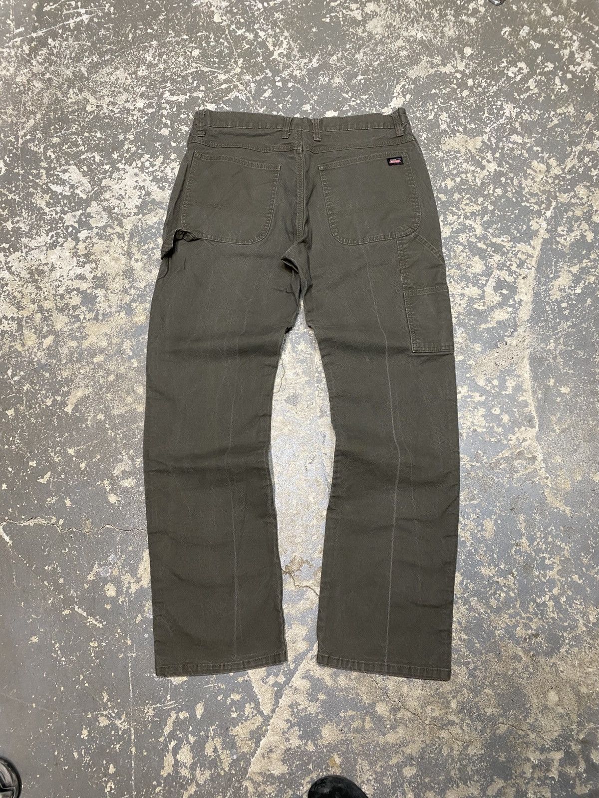 Carhartt × Dickies × Vintage Vintage Dickies Green Faded Carpenter Baggy Fit Pants Size US 36 / EU 52 - 1 Thumbnail