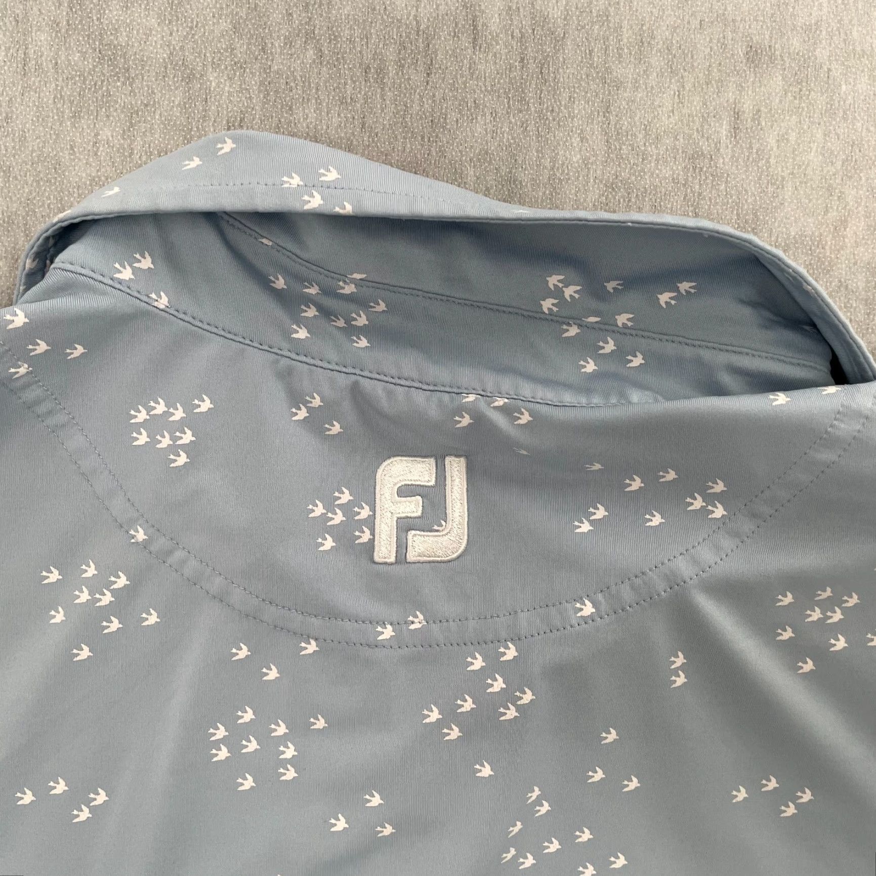 Footjoy Footjoy Polo Adult XL Blue Bird Print Golf PGA National Mens Shirt Size US XL / EU 56 / 4 - 5 Thumbnail
