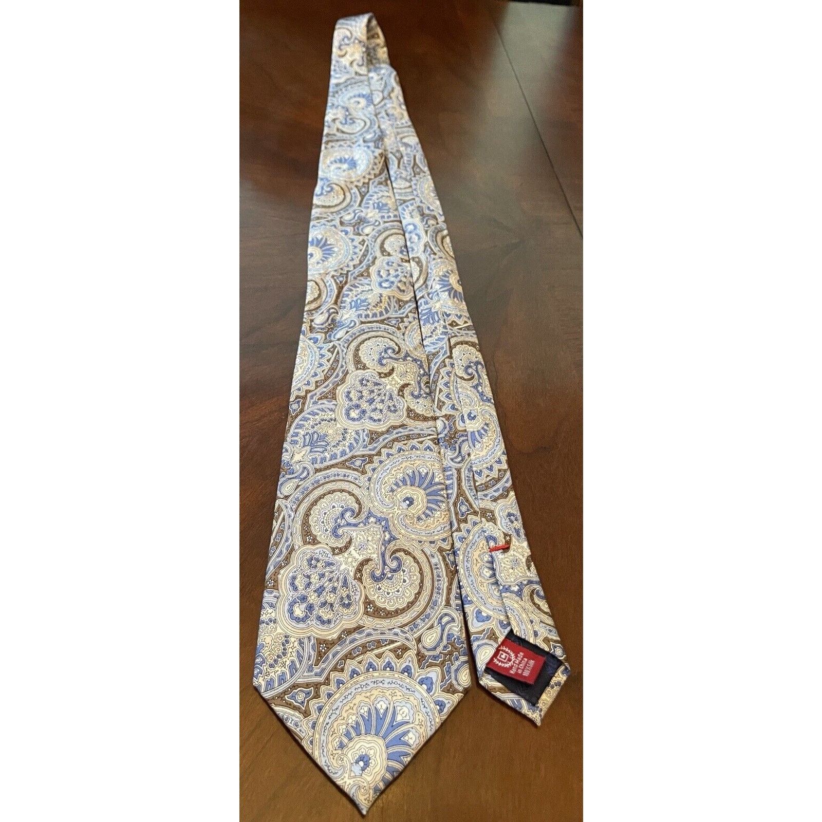 Chaps Chaps Blue Brown Hand Made 100% Silk Made In China Size ONE SIZE - 3 Thumbnail