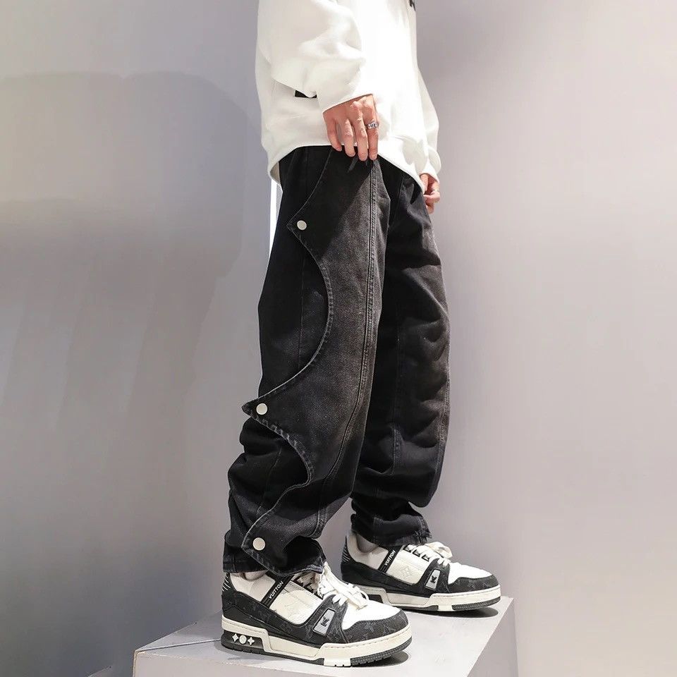 Denime × Japanese Brand Baggy Jeans Wide Leg Plus Size Straight-leg Trousers Size US 35 - 1 Thumbnail