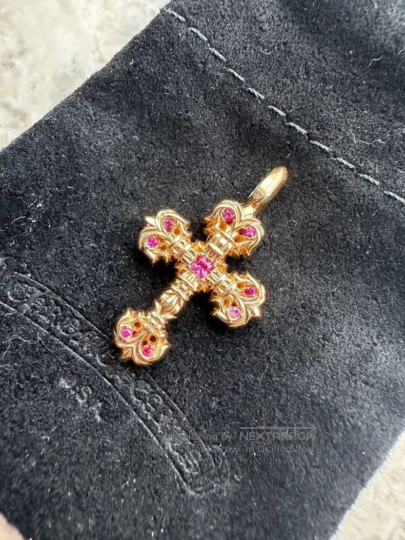 Chrome Hearts CHROME HEARTS Size OS 22k pink diamond nine diamond flame c Size ONE SIZE - 3 Thumbnail