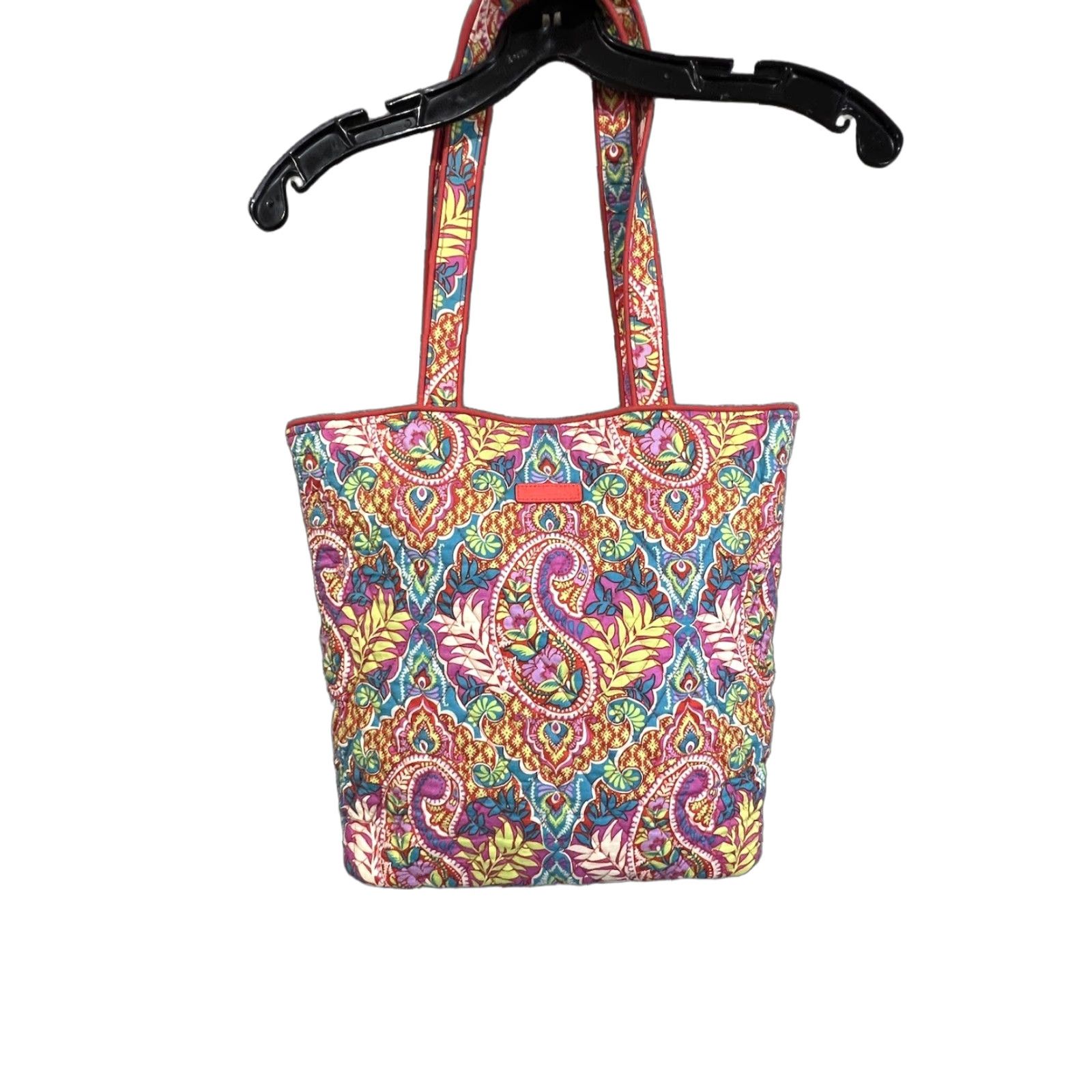 Vera Bradley Tote Bag Rumba Paisley Tote Purse Shoulder Bag Multicolor Women Medium Cotton Tote Colorful