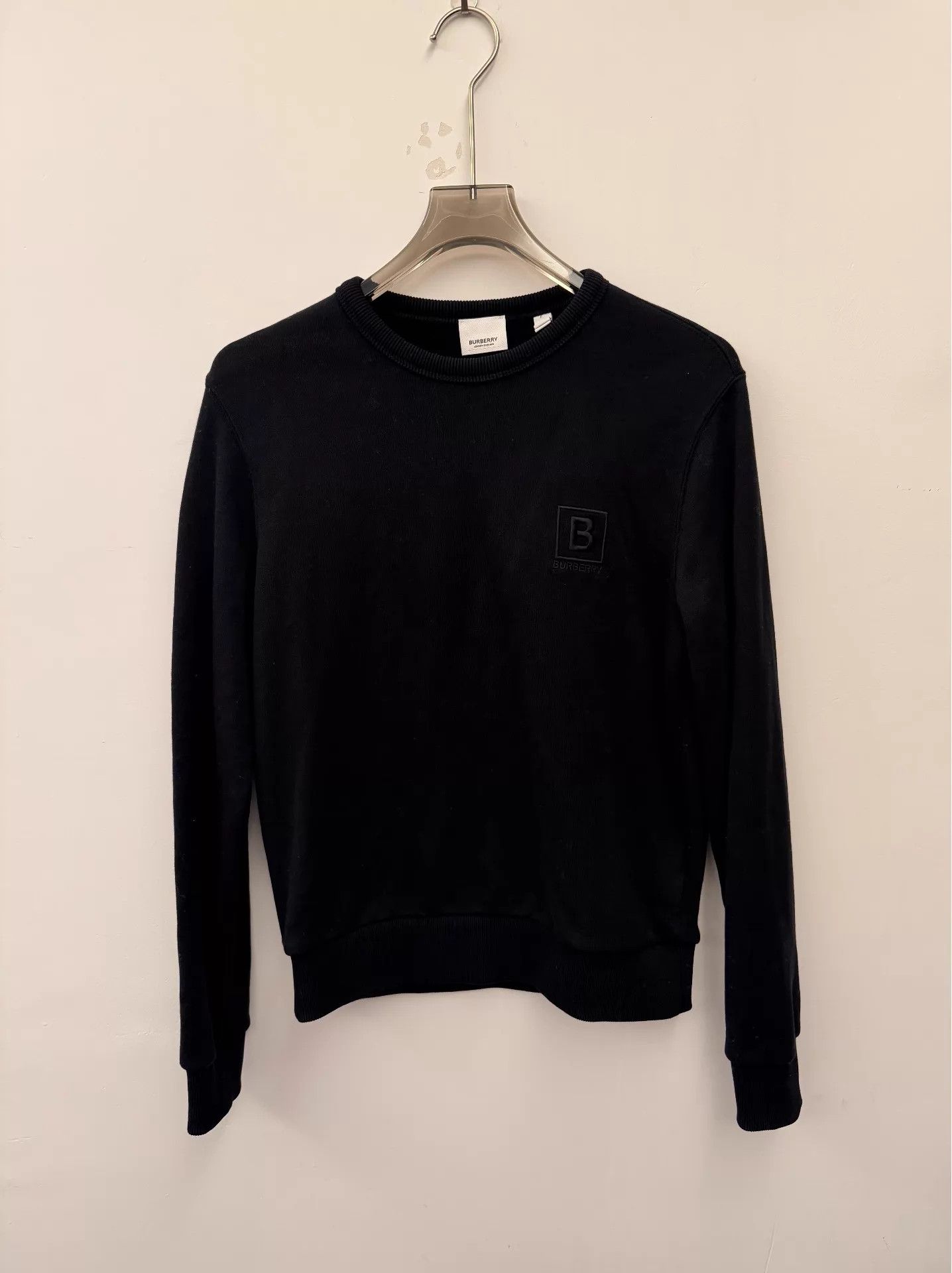 Burberry Burberry Black Crewneck Sweatshirt S New Size S / US 4 / IT 40 - 1 Thumbnail