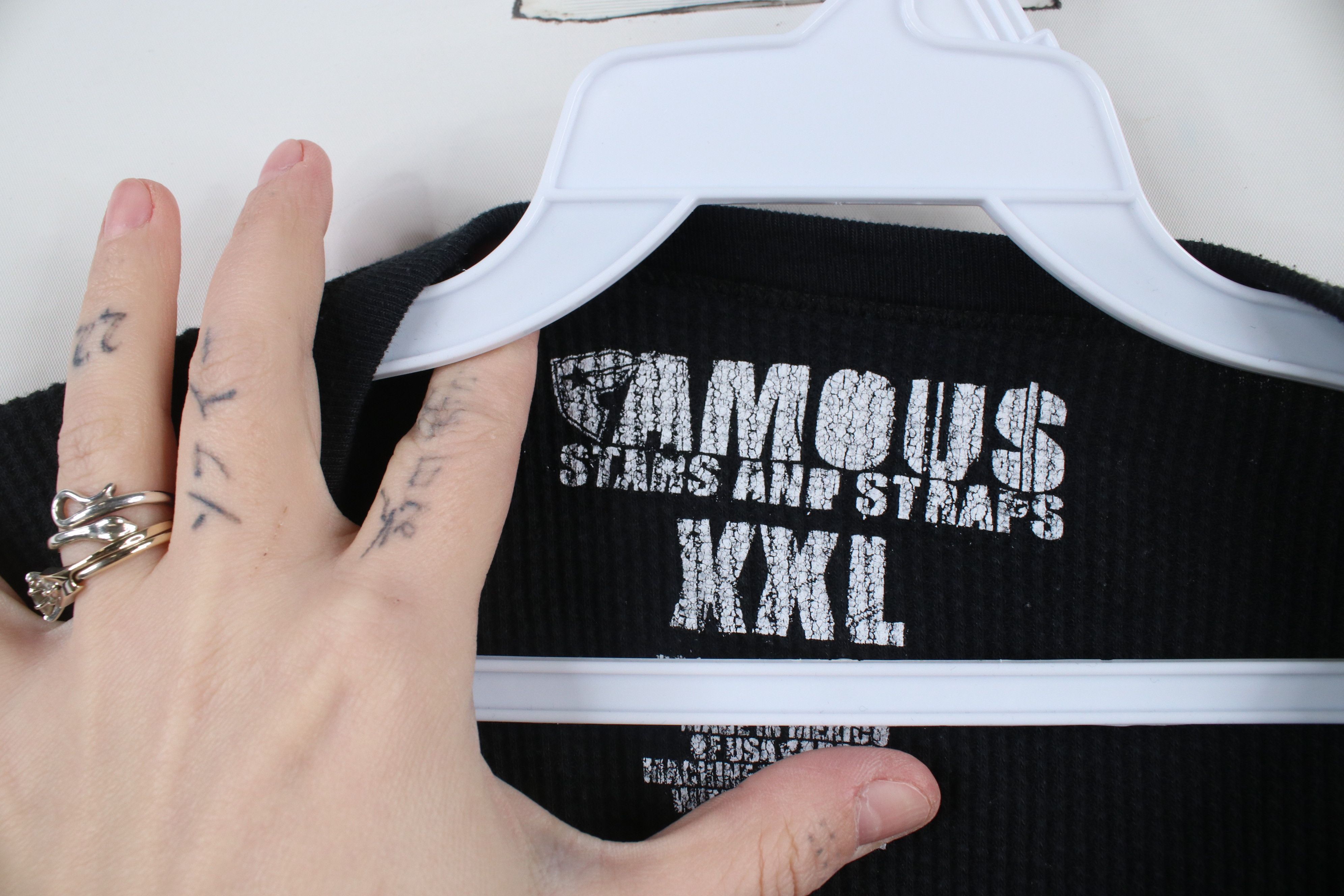Famous Stars And Straps × Vintage Vintage Famous Stars & Straps Knit Long Sleeve T-Shirt Size US XXL / EU 58 / 5 - 5 Thumbnail