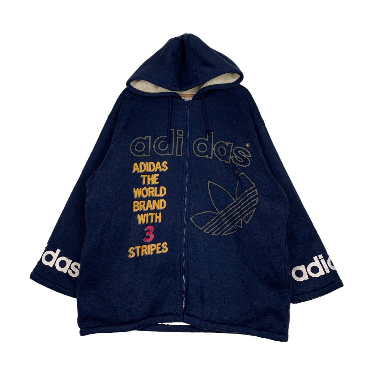 Adidas ADIDAS TREFOIL BIG LOGO SHERPA HODDIES #0183-C9 Size US S / EU 44-46 / 1 - 2 Thumbnail