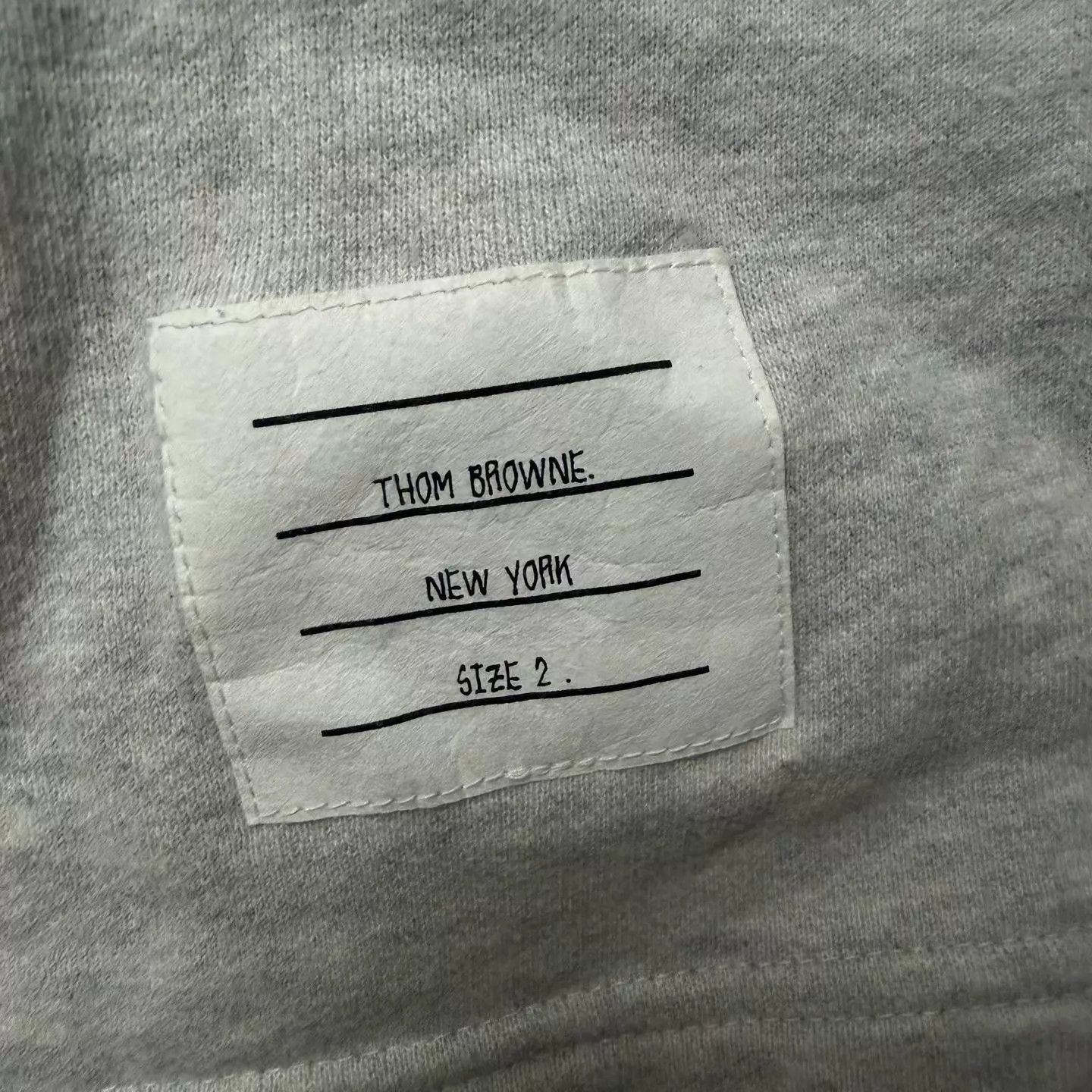 Thom Browne TB 4-bar stripe drawstring short light gray 2 like new Size US 31 - 5 Thumbnail