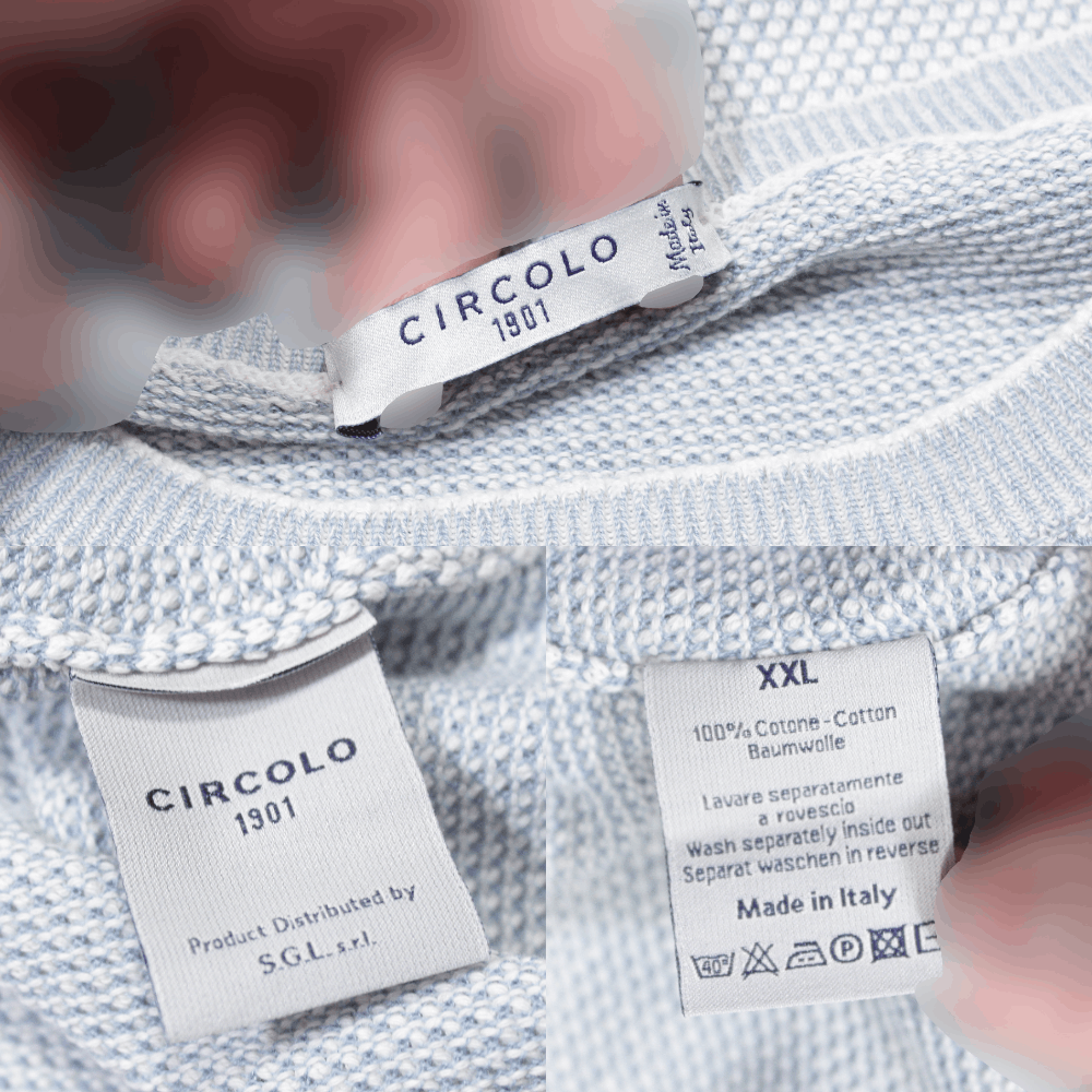 Circolo 1901 Light Textured Sweater Size US L / EU 52-54 / 3 - 7 Thumbnail