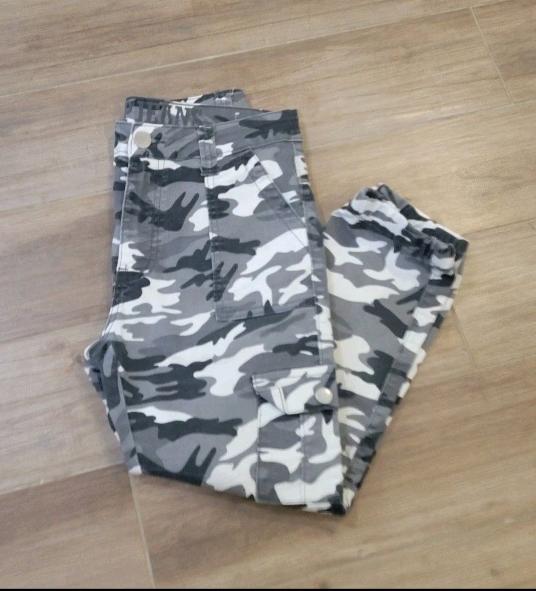 Vintage VIP Jeans Camo Pants Cargo Crop Stretchy 9/29 Size 29" - 12 Thumbnail