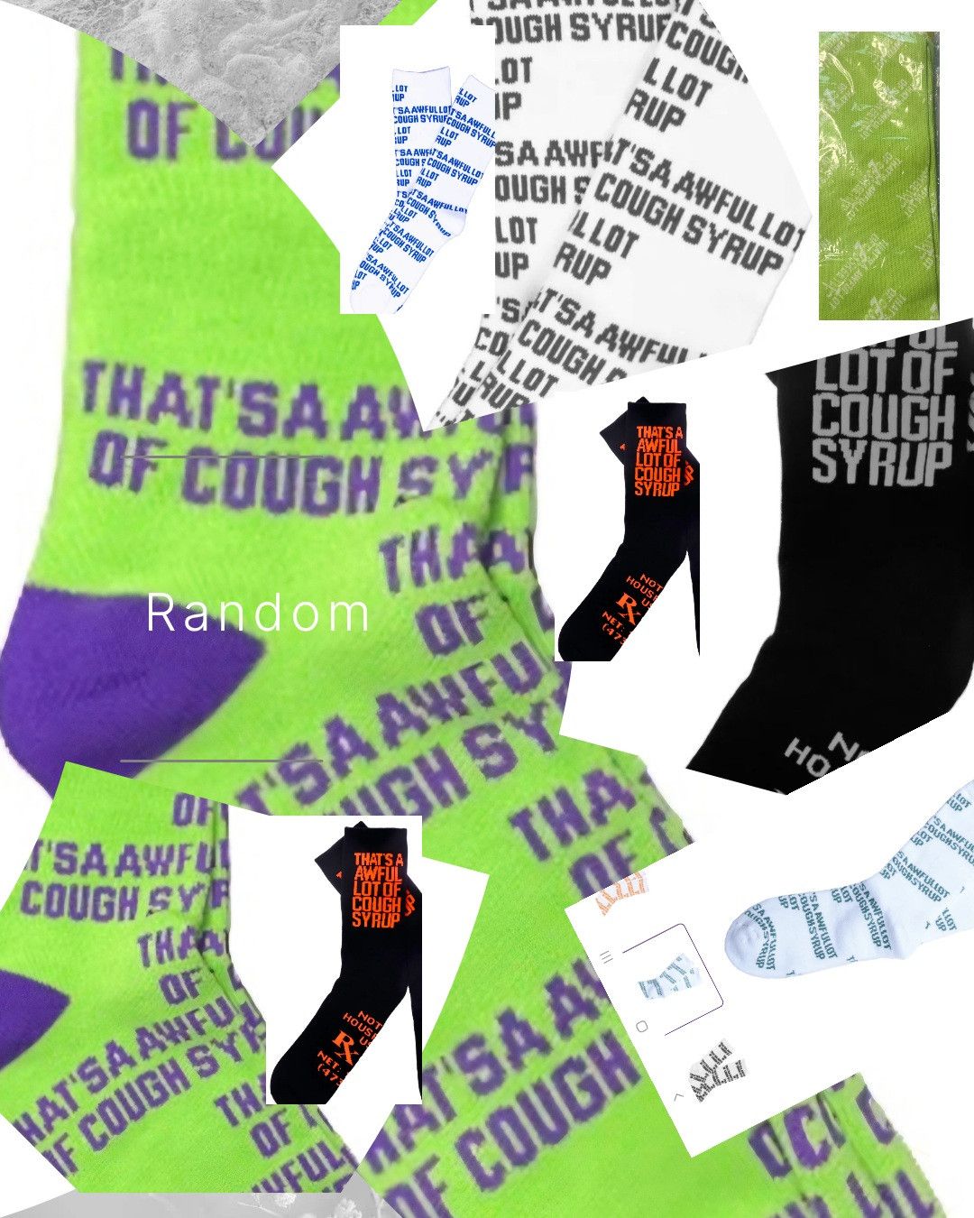 Other MYSTERY BAG 1 pair socks THATS AN AWFUL LOT OF COUGH SYRUP Size ONE SIZE - 4 Thumbnail