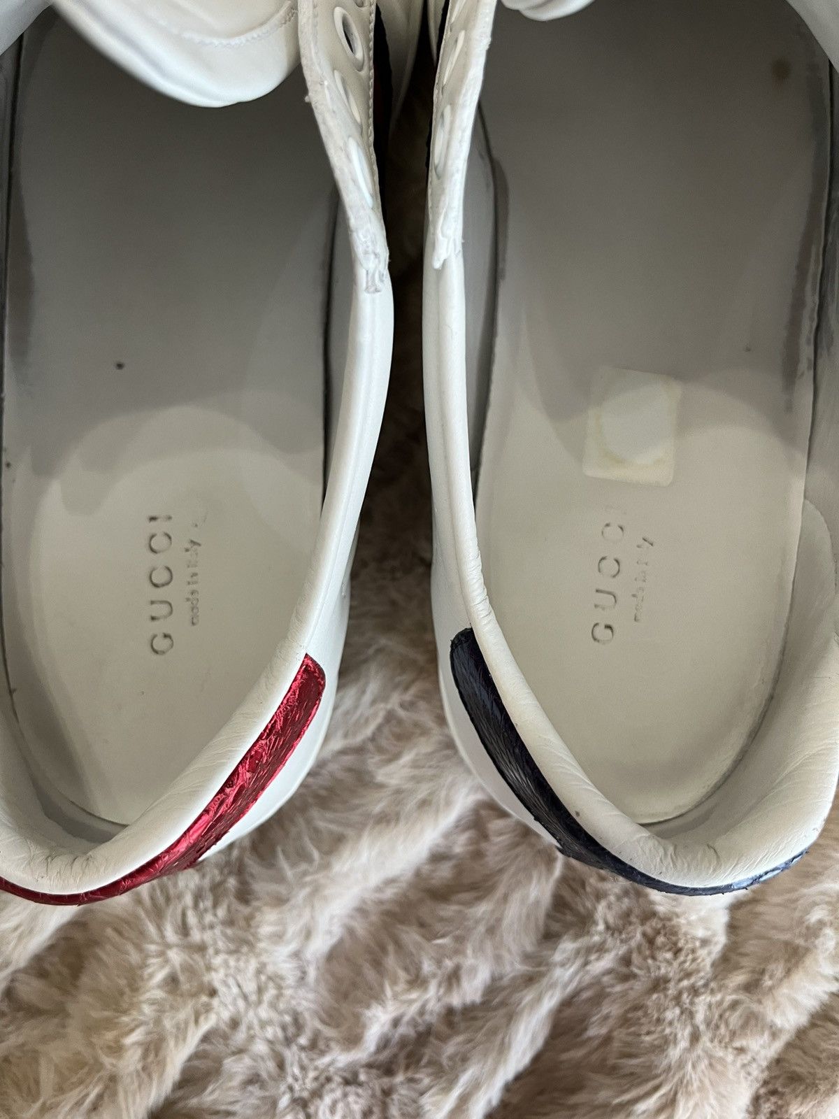 Gucci Gucci Ace Crystal Snake Sneakers Size US 7.5 / IT 37.5 - 5 Thumbnail
