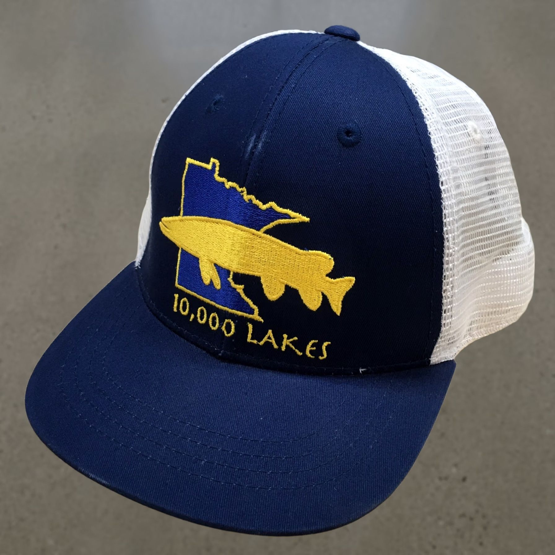 Logo 7 RepYourWater Minnesota Trucker Hat Mens Blue OS Curved Brim Embroidered Logo Size ONE SIZE - 1 Thumbnail