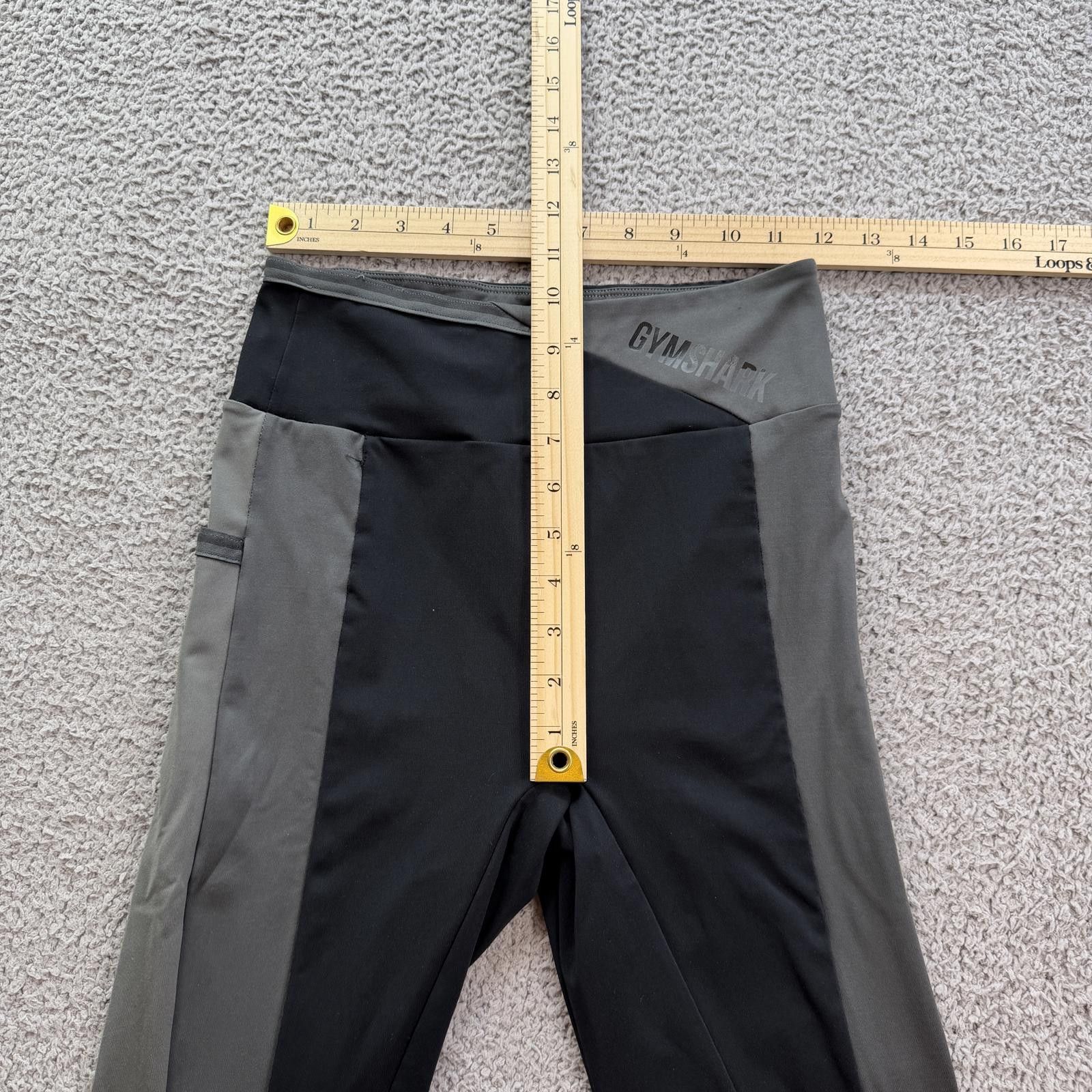 Gymshark Gymshark Leggings Womens S Black Gray Colorblock High Waist Size 28" / US 6 / IT 42 - 4 Thumbnail
