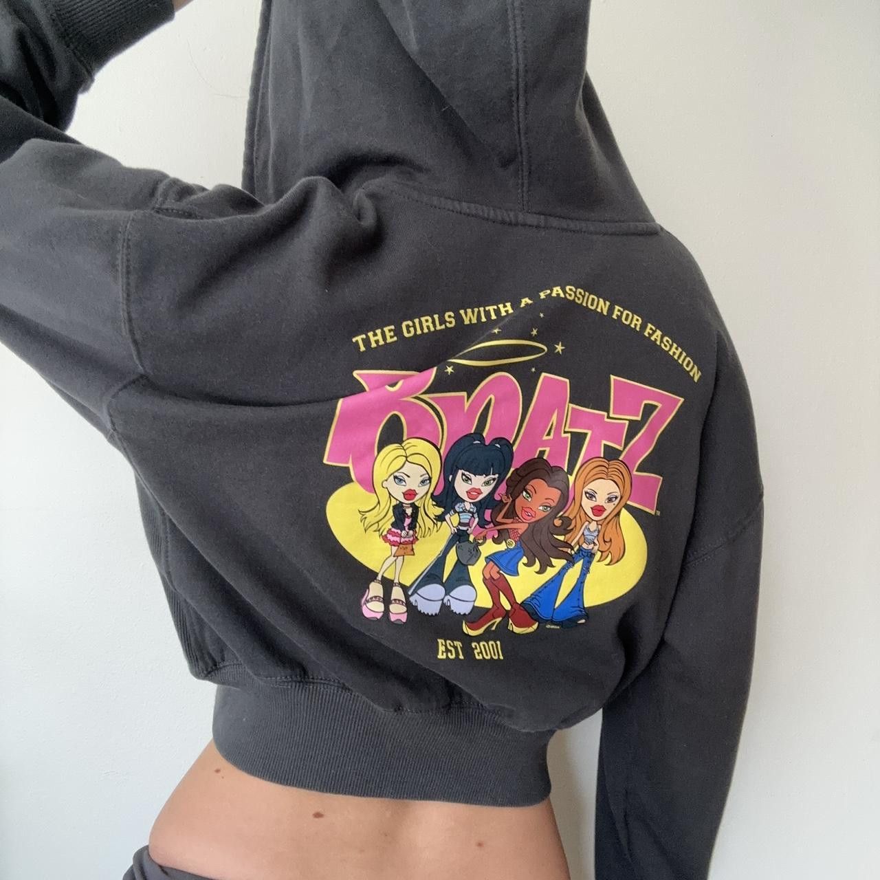 Other Bratz Women’s Grey and pink Hoodie y2k cropped zip-up Size XS / US 0-2 / IT 36-38 - 1 Thumbnail