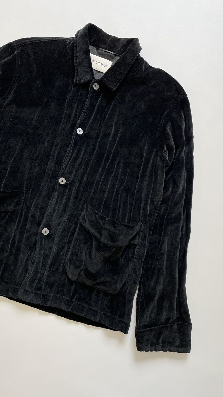Our Legacy ‘Metal’ Black Velvet Box Jacket Size US M / EU 48-50 / 2 - 4 Thumbnail