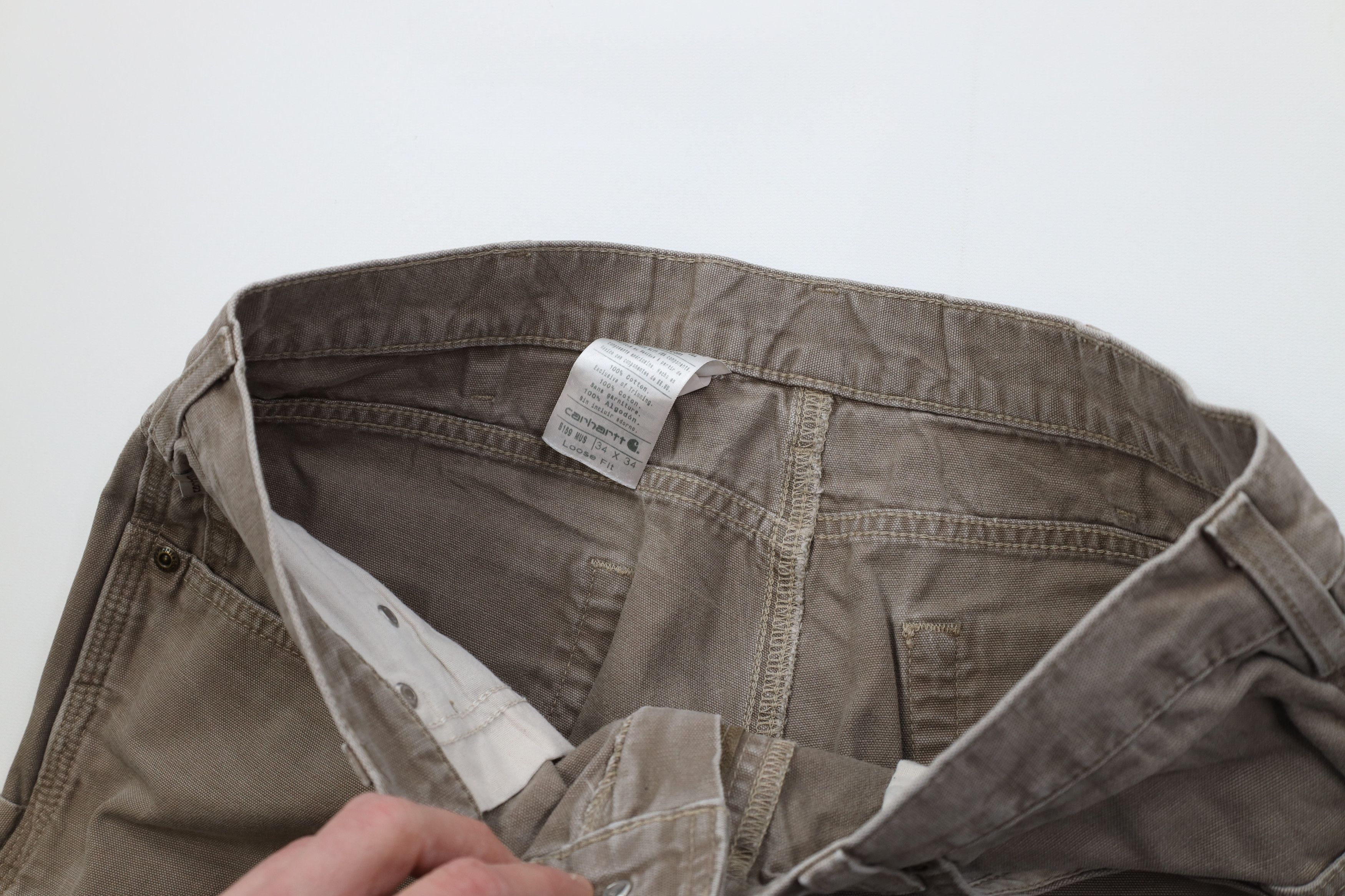 Carhartt Vintage Y2K Carhartt Loose Fit Wide Leg Canvas Pants Beige Size US 34 / EU 50 - 11 Thumbnail